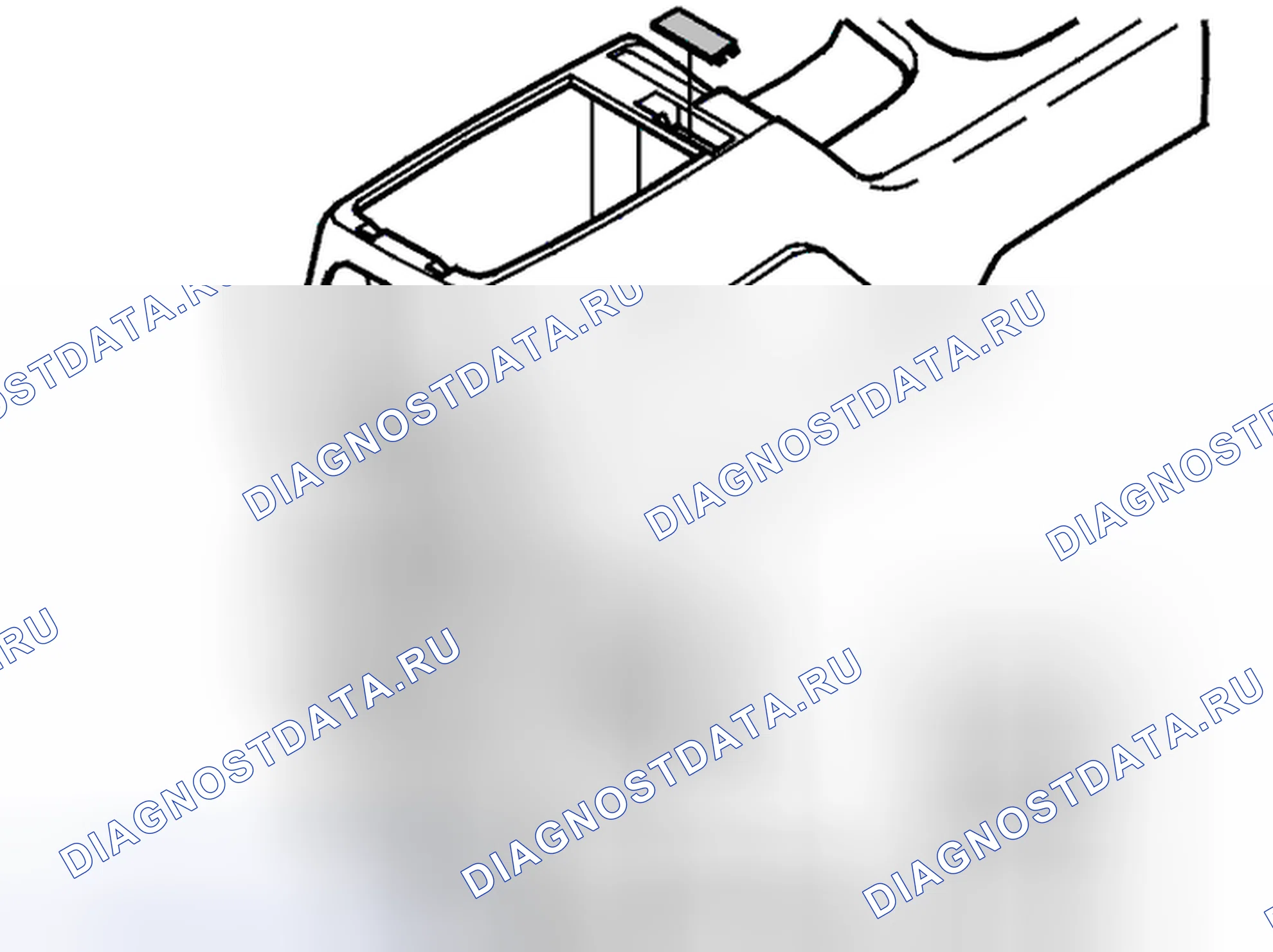 Рис. 210: Снятие шкафчика центральной консоли. Volvo V40 I рестайлинг