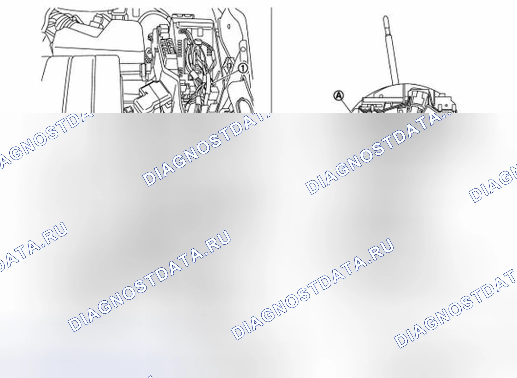Рис. 74: Расположение компонентов. Honda Inspire I
