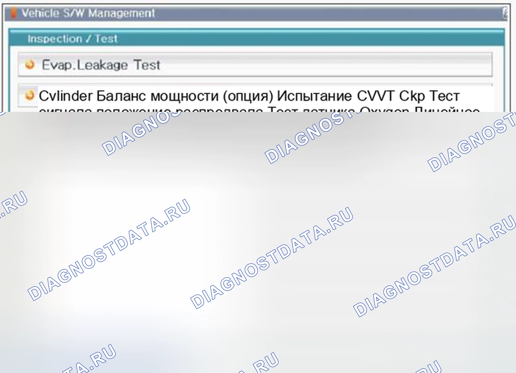 Рис. 136: Тест на утечку Evap дисплея (уровень утечки) 1 из 3. Kia Optima III