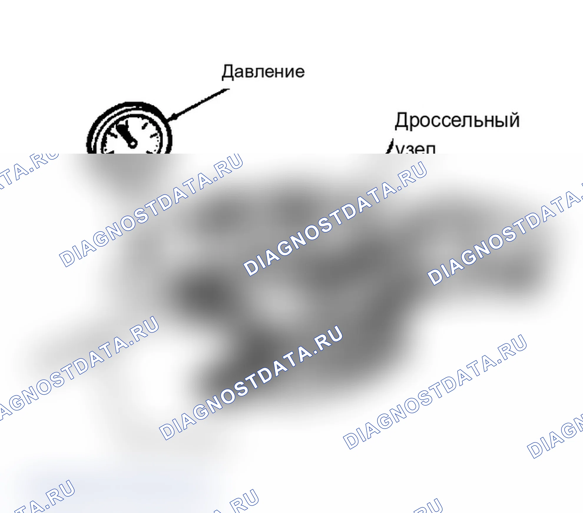 Рис. 228: NS10 (2 из 3) - Подключение манометра к корпусу дросселя. Dodge Dakota Shelby 