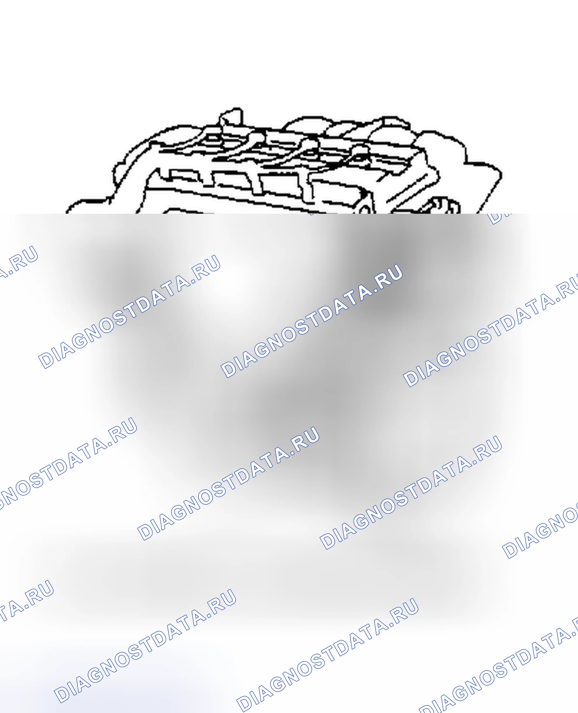 Рис. 1: РАСПОЛОЖЕНИЕ КОДА ДВИГАТЕЛЯ. Mercedes-Benz CLS-класс C218/X218