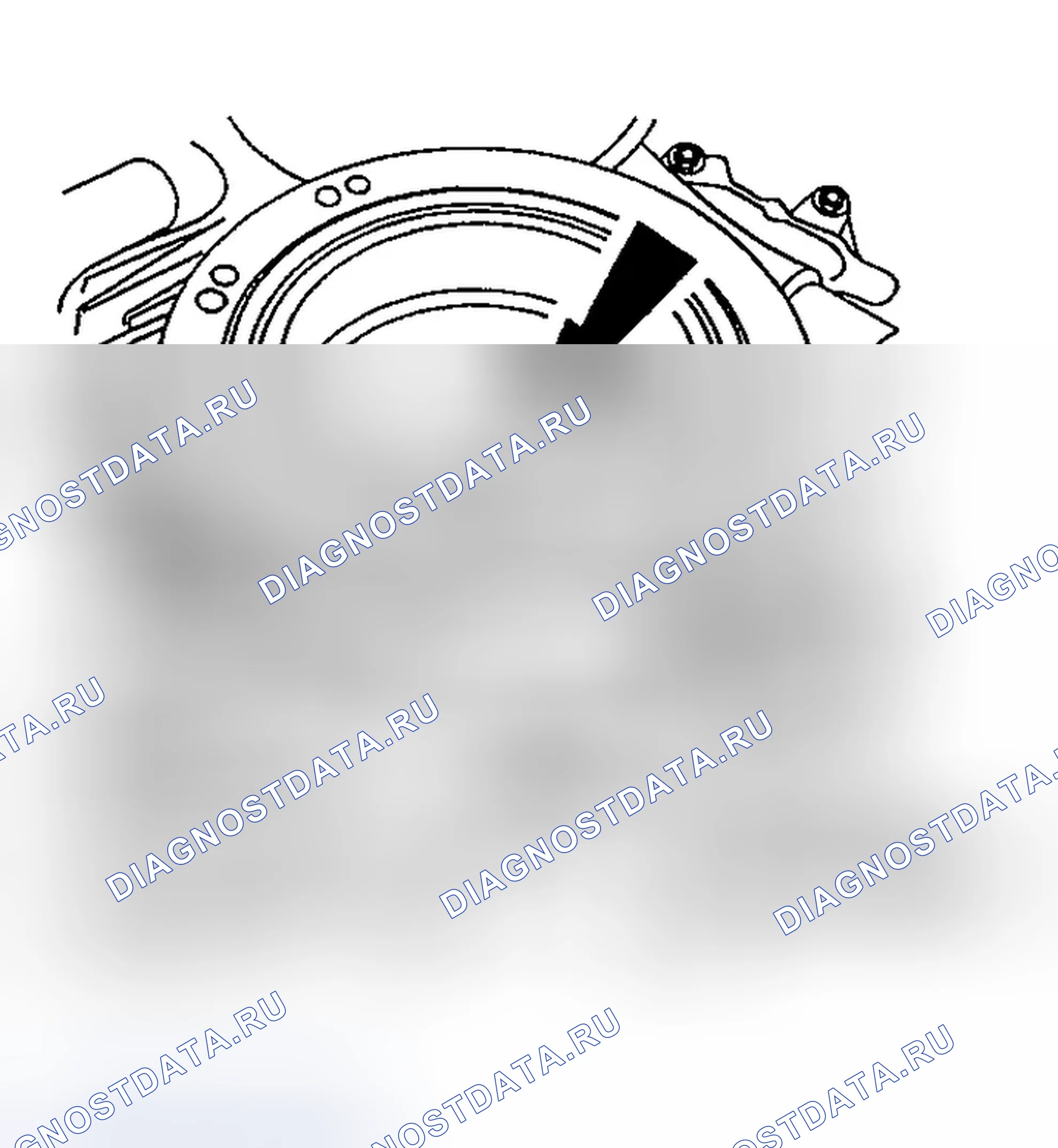 Рис. 131: Позиция 1: Установка болта шкива коленчатого вала Примечание. Ford Explorer III