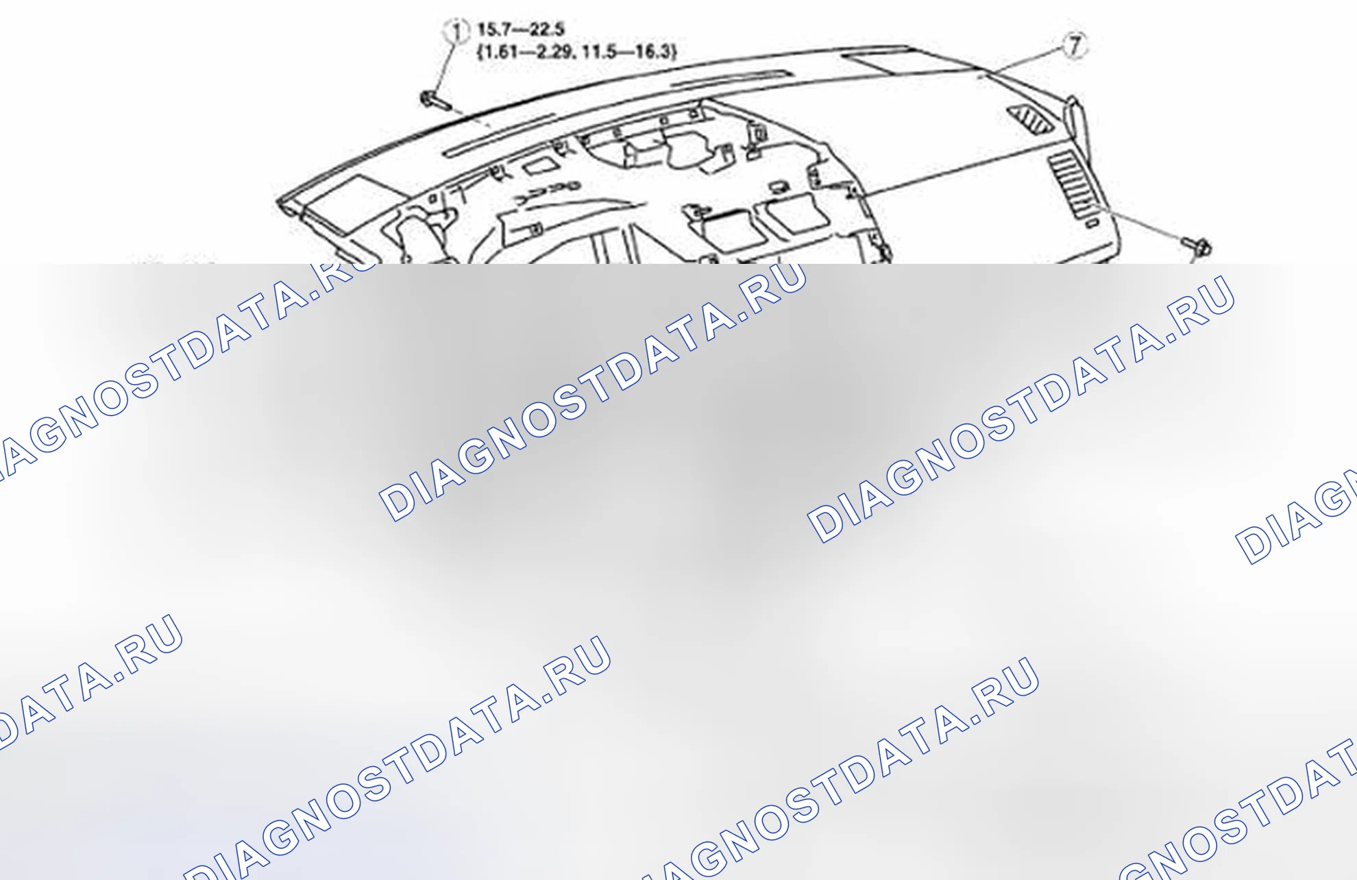 Рис. 4: СНЯТИЕ / УСТАНОВКА ПРИБОРНОЙ ПАНЕЛИ. Mazda CX-9 I