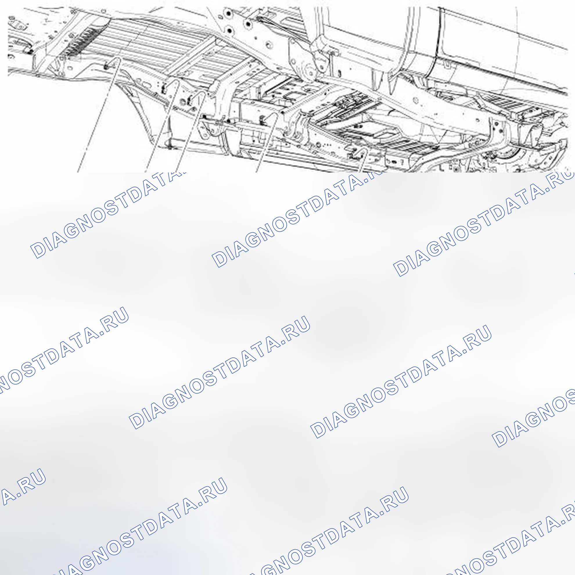 Рис. 24: Топливопроводы и топливный фильтр - разнесенный вид. Ford Ranger II