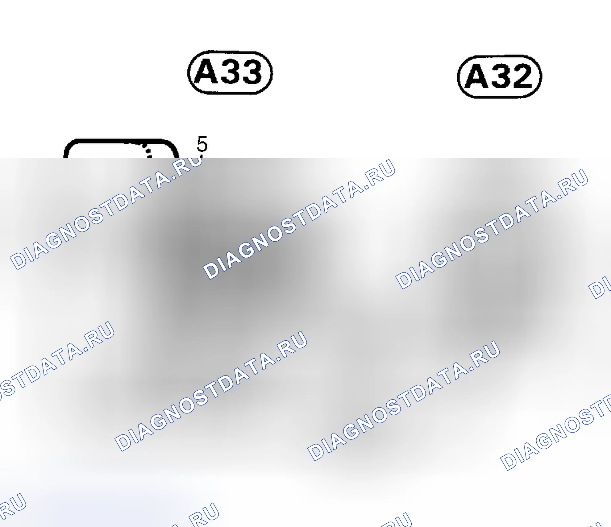 Рис. 5: Идентификация клемм разъема кабеля привода ABS 1997 с TRAC. Honda Accord I