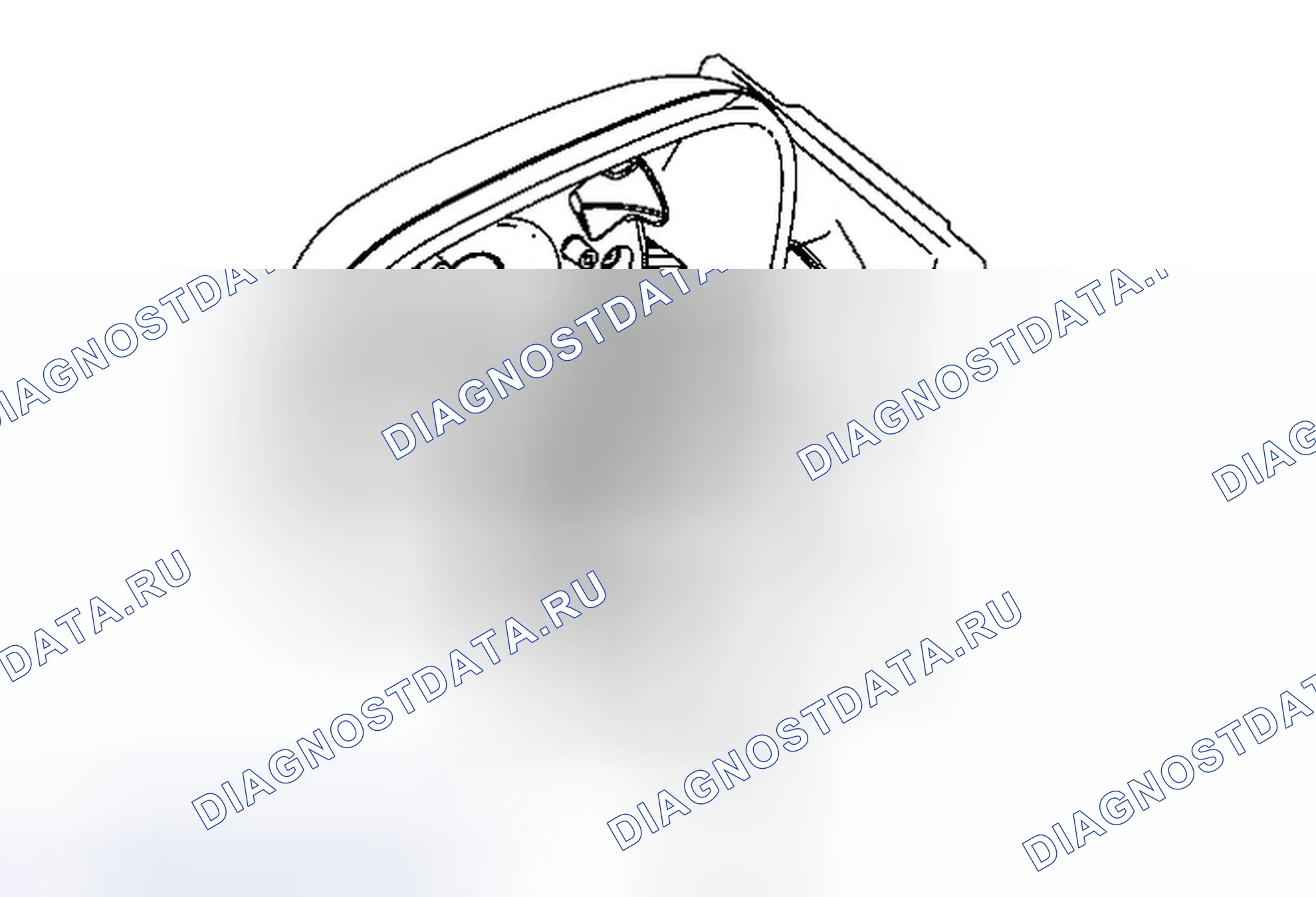 Рис. 2: Замена двигателя наружного зеркала заднего вида. Chevrolet Spark M300