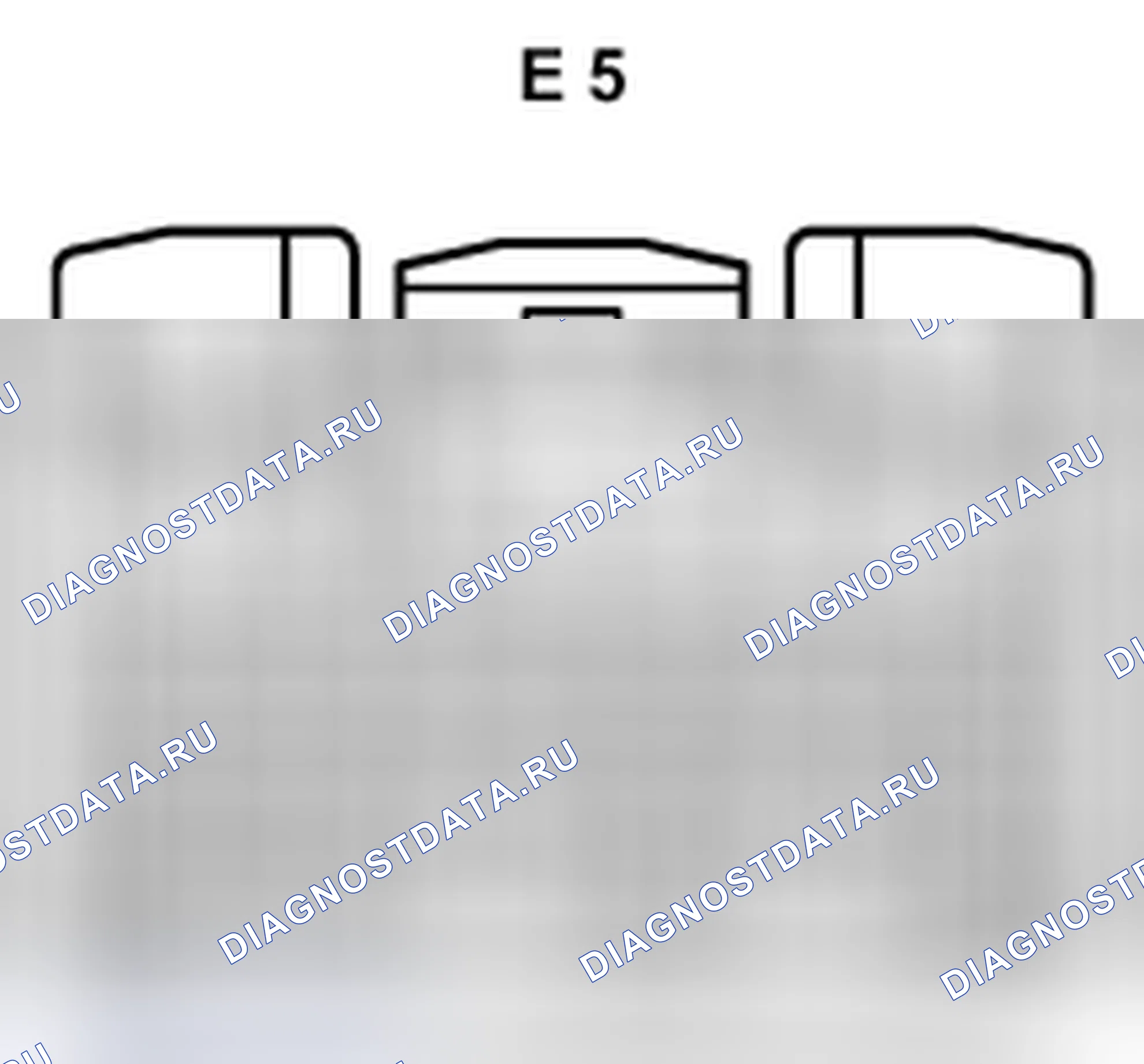 Рис. 624: Вид с торца разъема модуля управления двигателем (E 5). Toyota Prius II рестайлинг