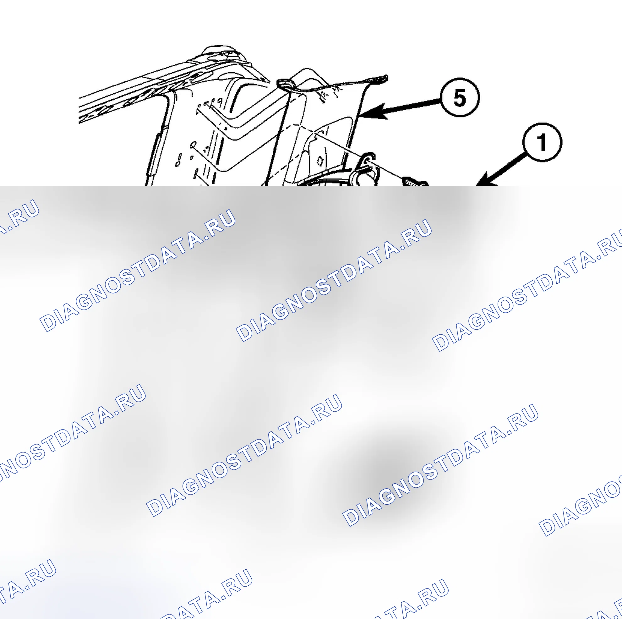 Рис. 362: ВЕРХНЯЯ ЧАСТЬ СТОЙКИ C. Dodge Cab & Chassis R3500 HD transition