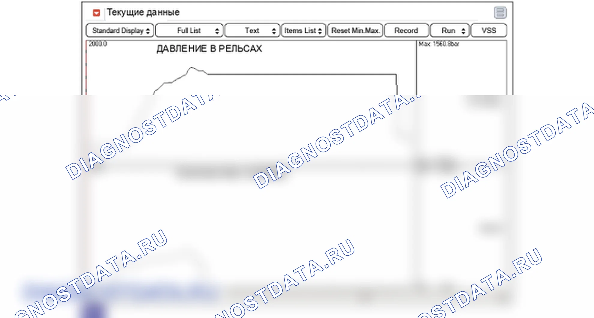 Анализ формы сигнала и данных — Датчик давления на рейке (RPS). Hyundai i20 GB