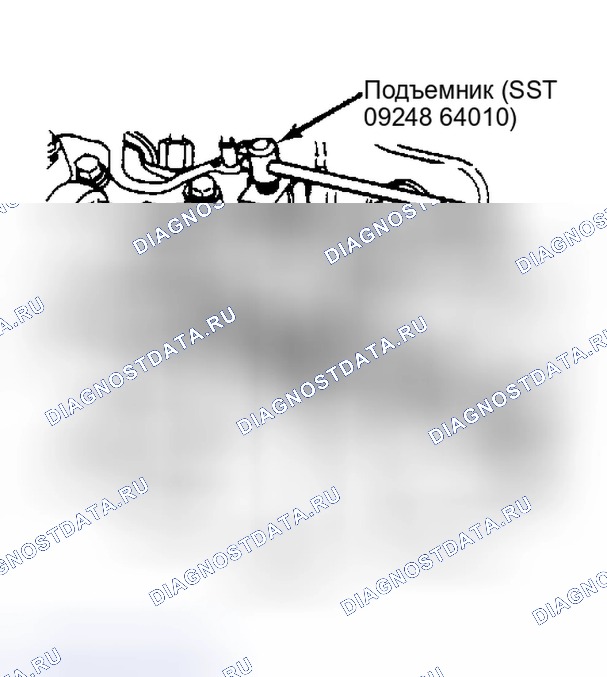 Рис. 1: Процедура регулировки. Toyota Camry V10