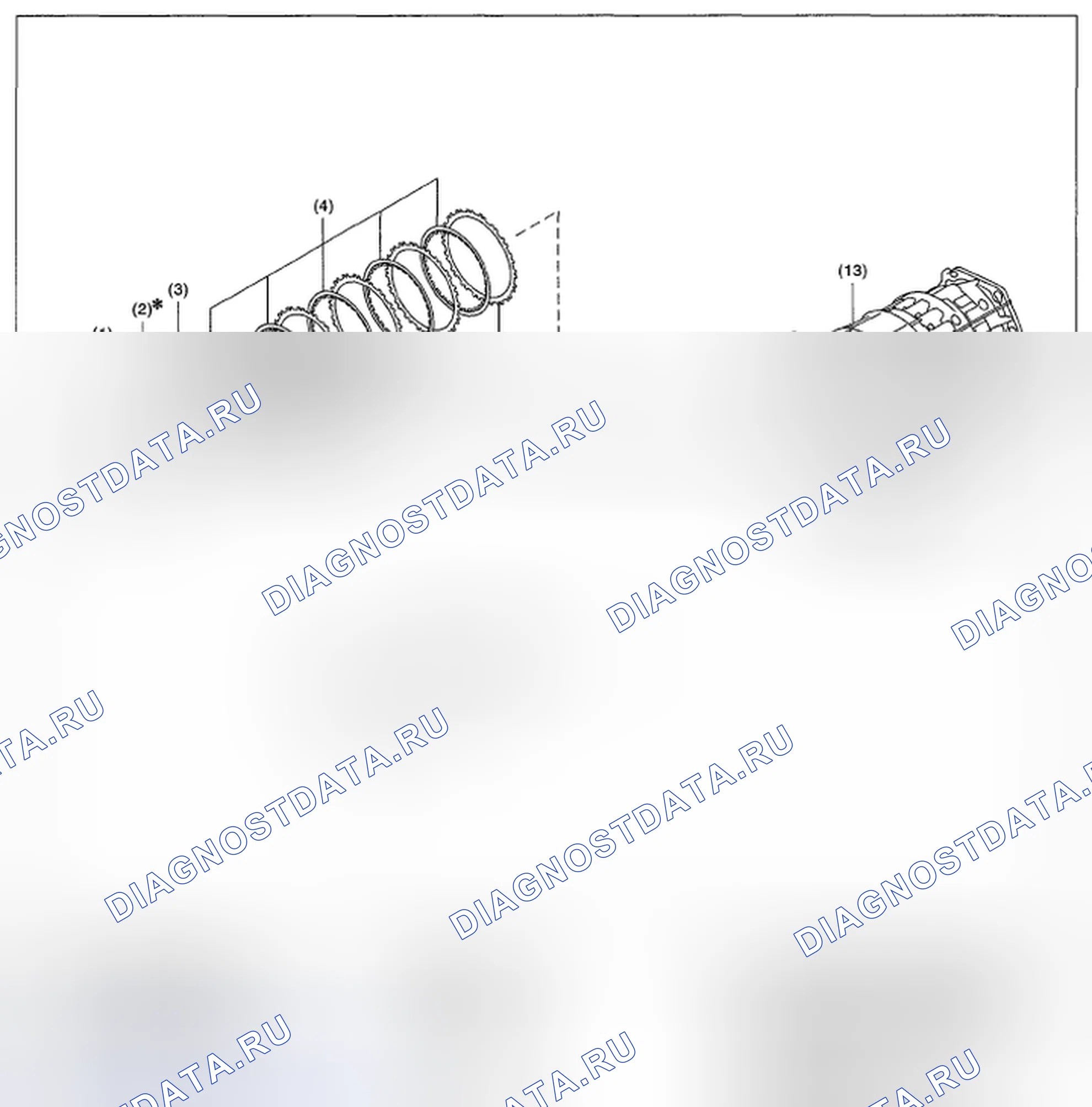 Рис. 184: ТОРМОЗ ЗАДНЕГО ХОДА. Subaru Tribeca WX рестайлинг