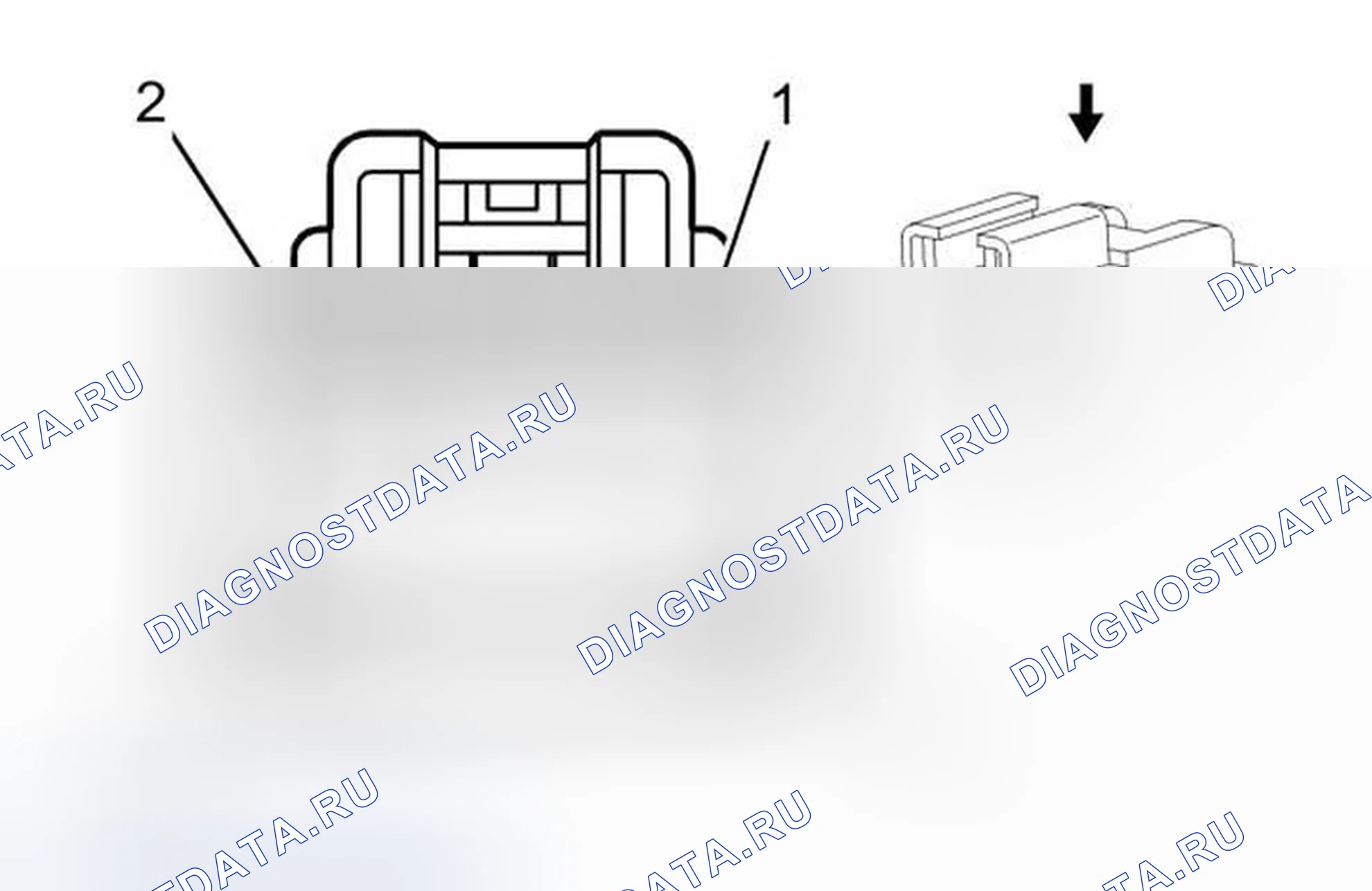 Рис. 16: X206 Привязные ремни к привязным ремням ОВК. Cadillac DTS I