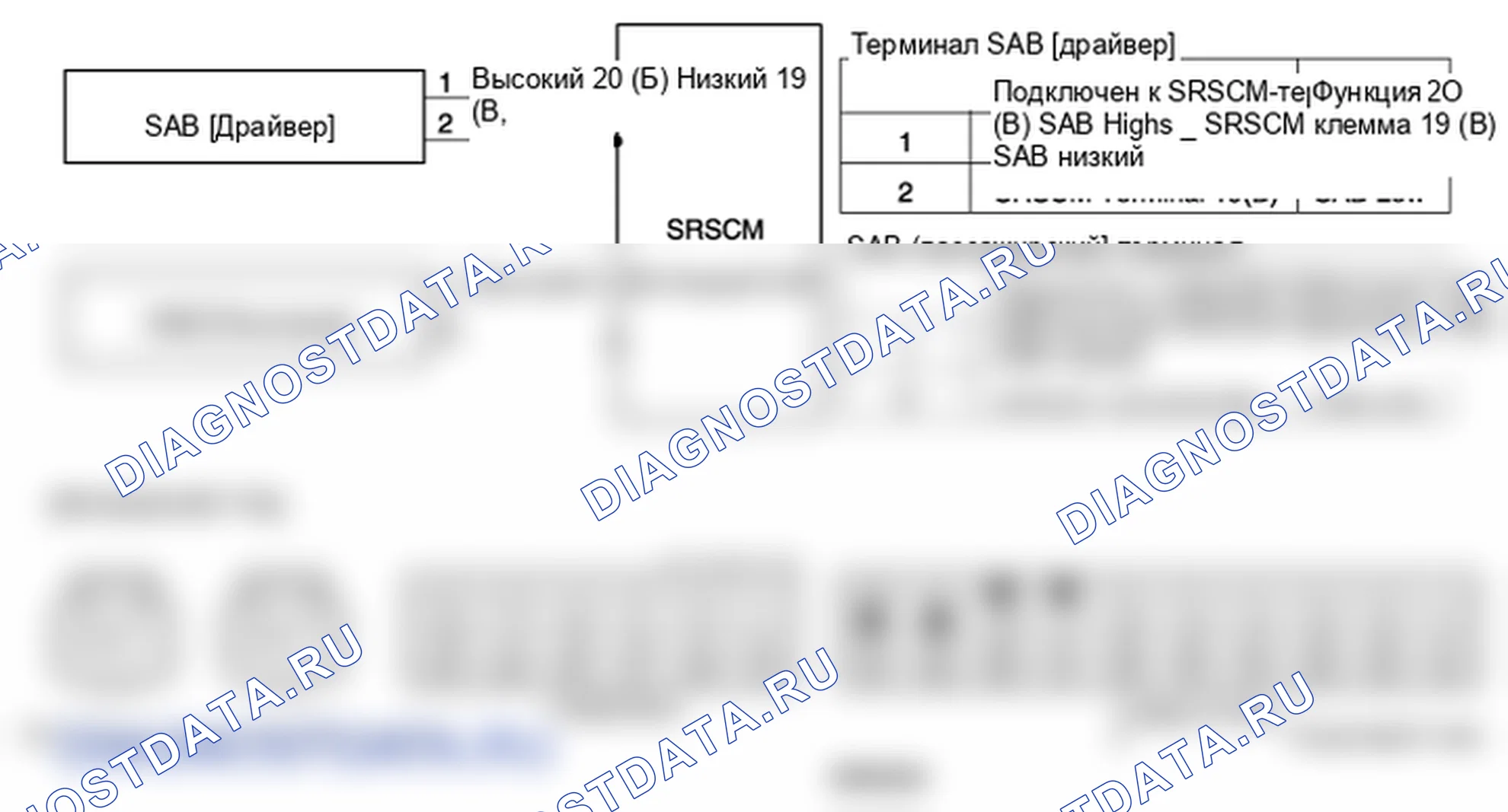 Фрагмент электросхемы: B1378. Hyundai Santa Fe CM