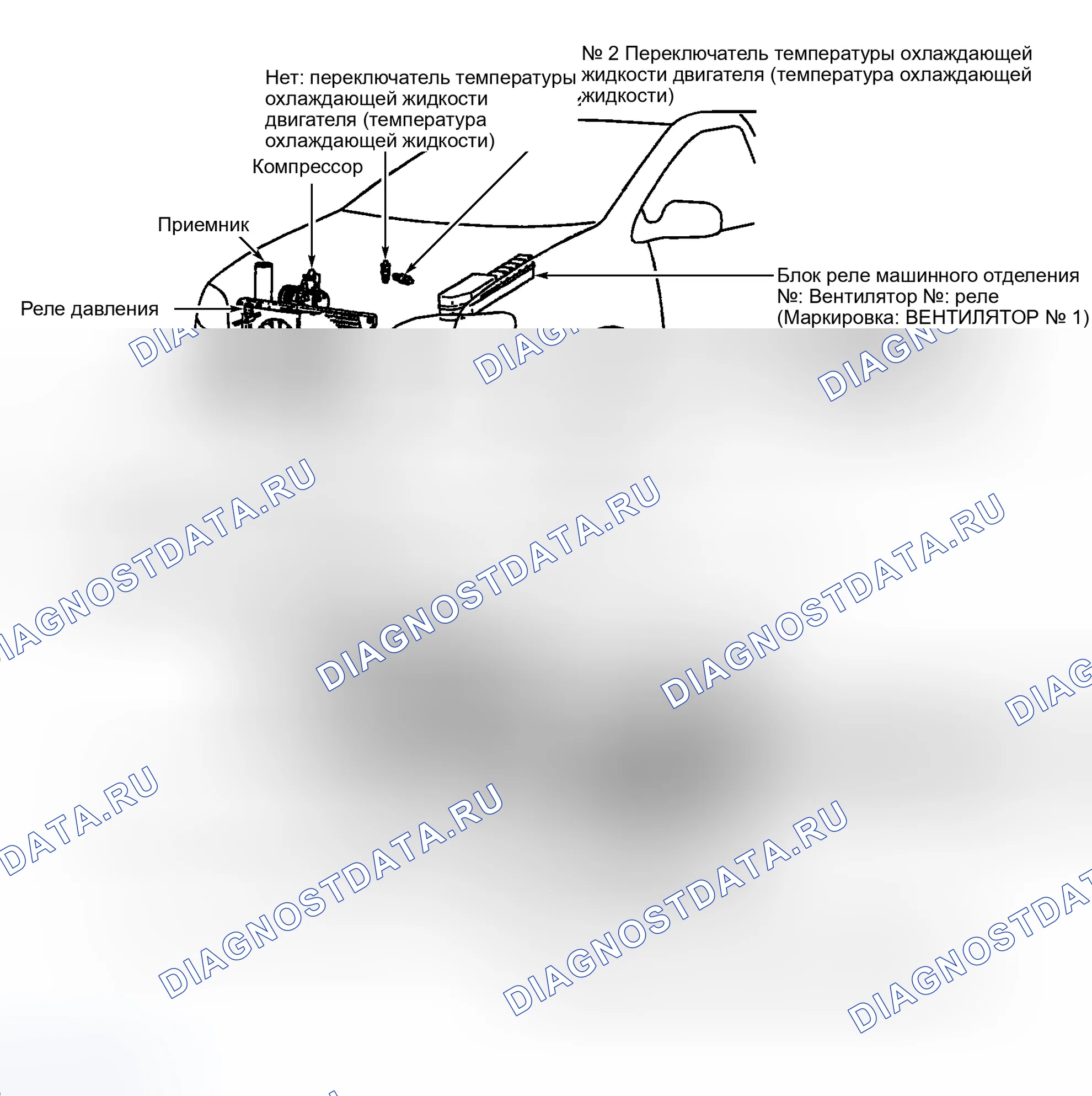 Рис. 49: ЗАДНИЙ ВОЗДУХОНАГРЕВАТЕЛЬ. Toyota Sienna I