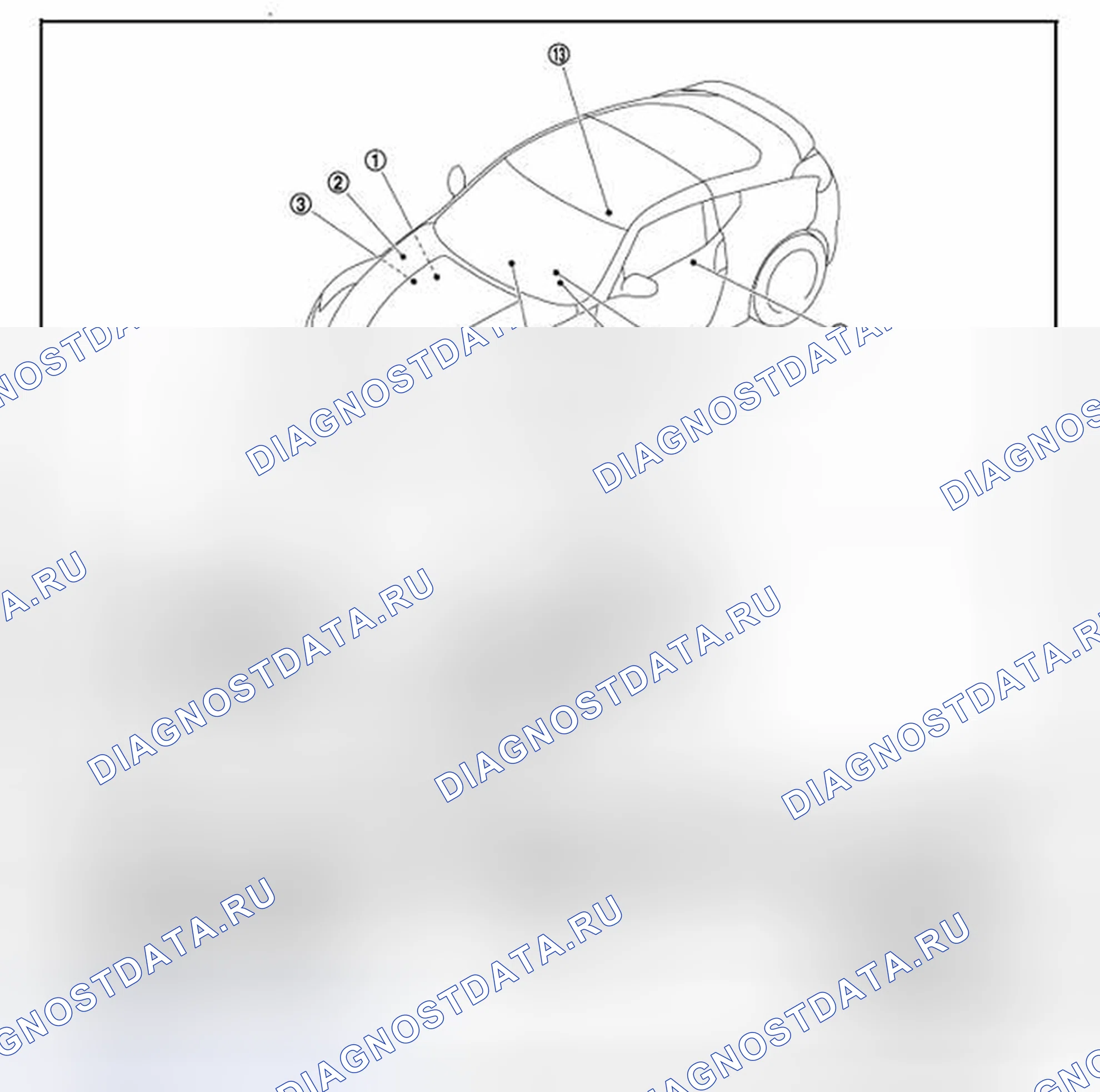 Рис. 7: ТАХОМЕТР: Расположение компонентов. Nissan 370Z I рестайлинг