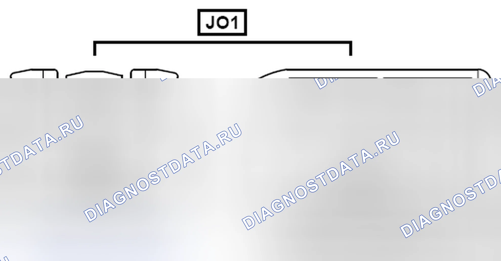 Рис. 1540: Вид с торца линейного соединителя (JO1). Toyota Camry XV40 рестайлинг