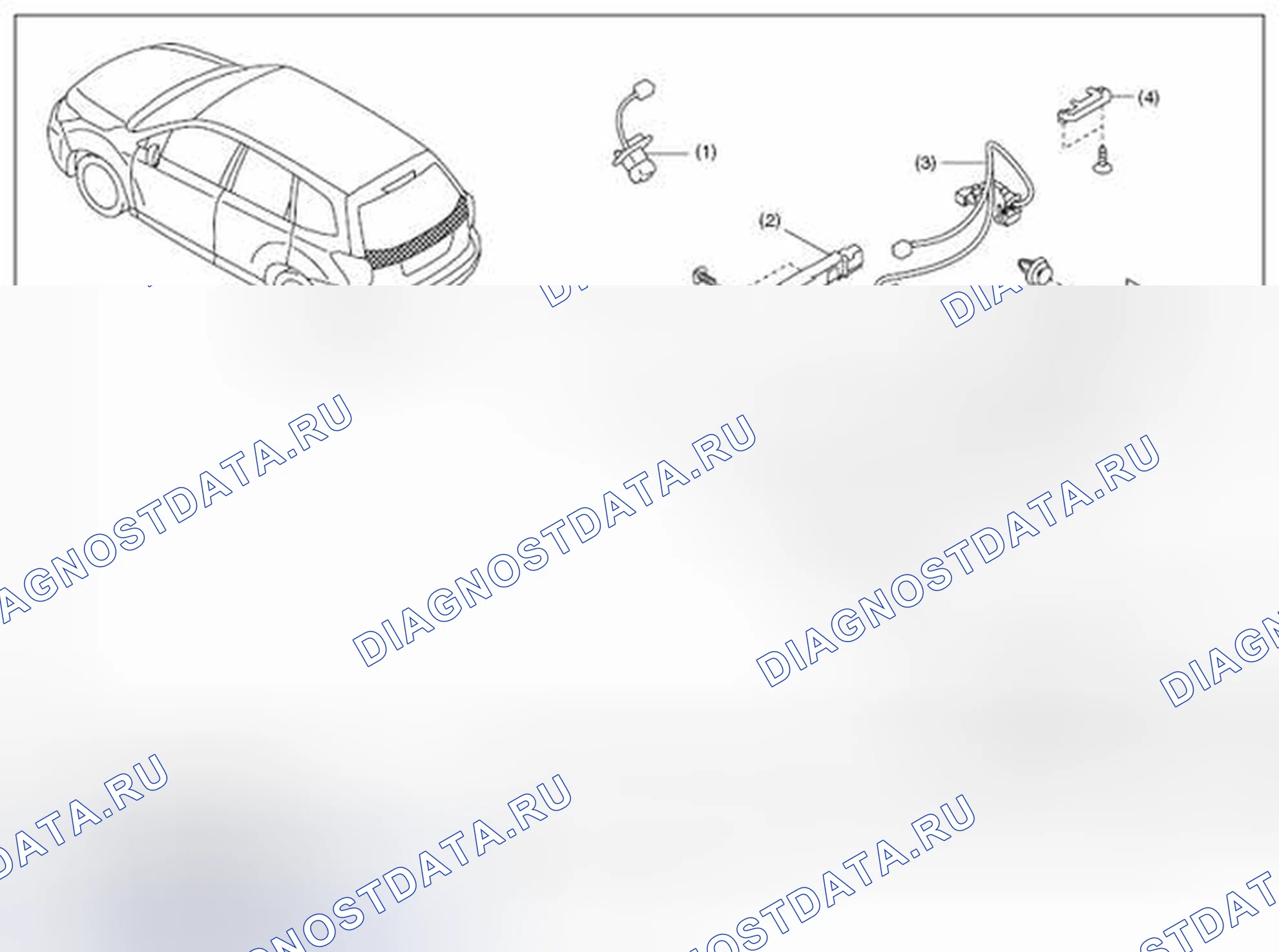 Рис. 128: ГАРНИР ЗАДНИХ ВОРОТ. Subaru Forester SJ