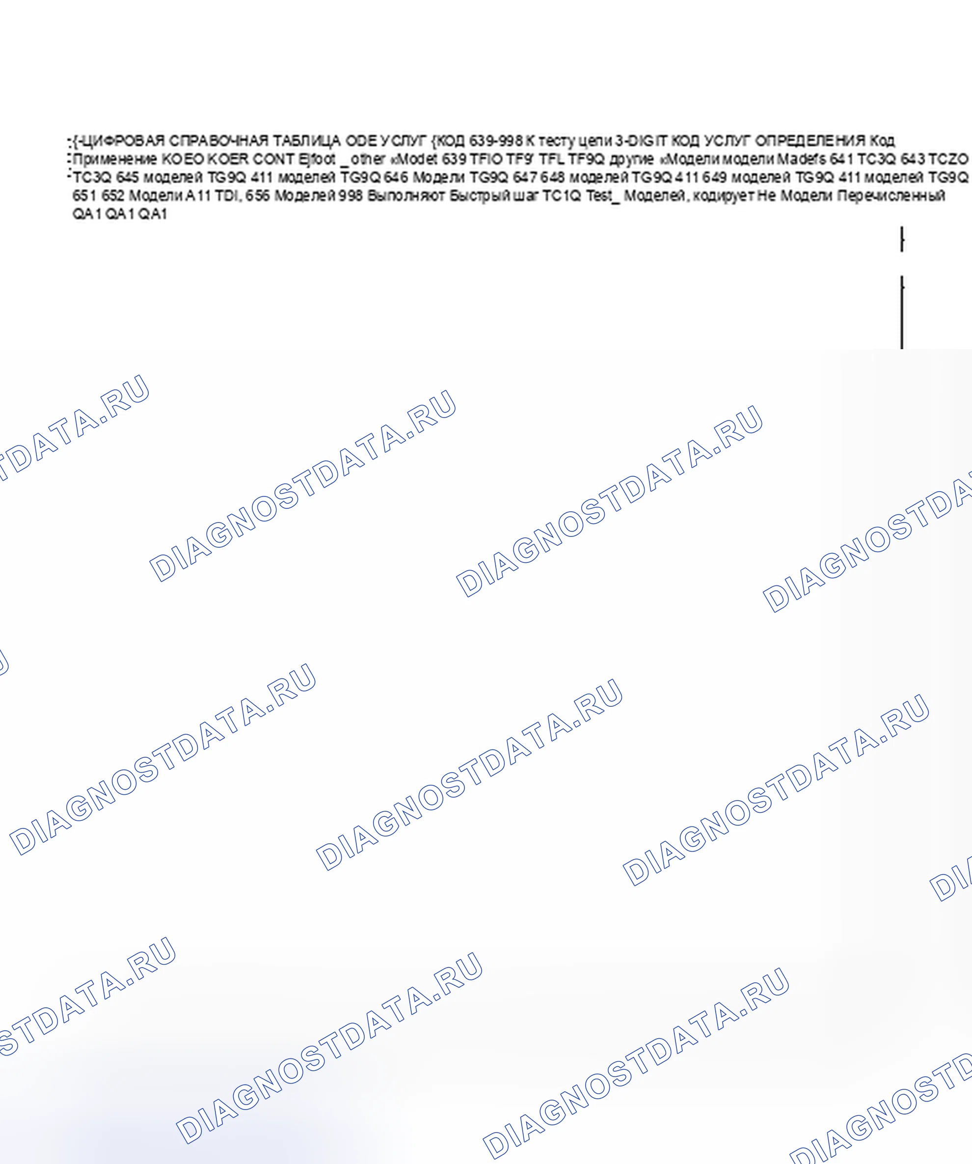 Рис. 14: 3-Digit расшифровка кода ошибки (расшифровка кода ошибки's 639-998). Hyundai Matrix I рестайлинг 2