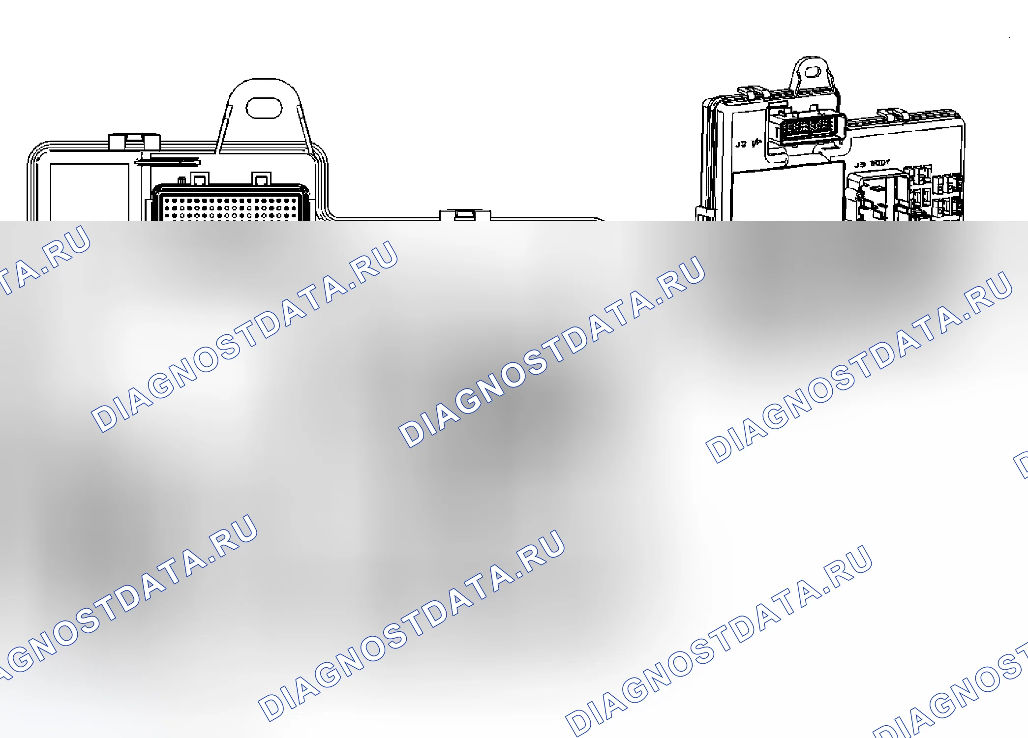 Рис. 97: Модуль управления кузовом (BCM) - Вид сверху. Chevrolet Malibu VI