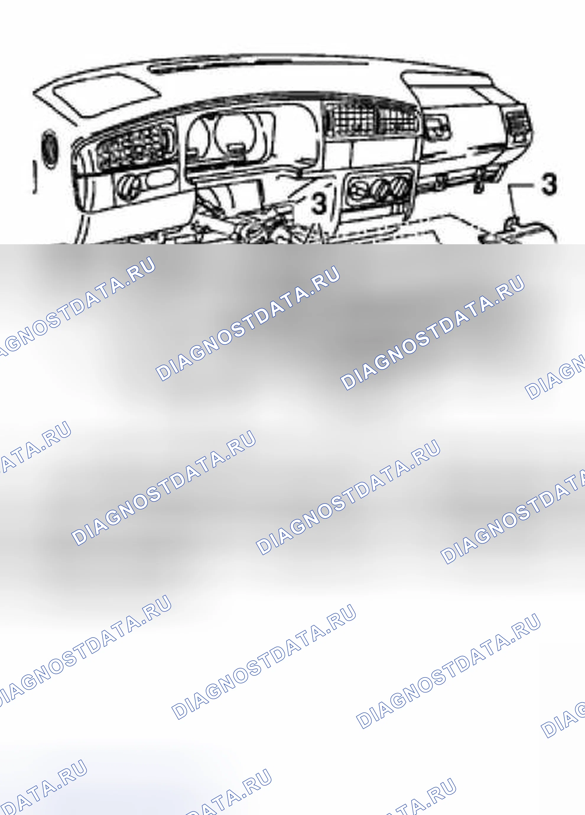 Рис. 5: Снятие и установка крышки со стороны водителя. Volkswagen Golf Mk3