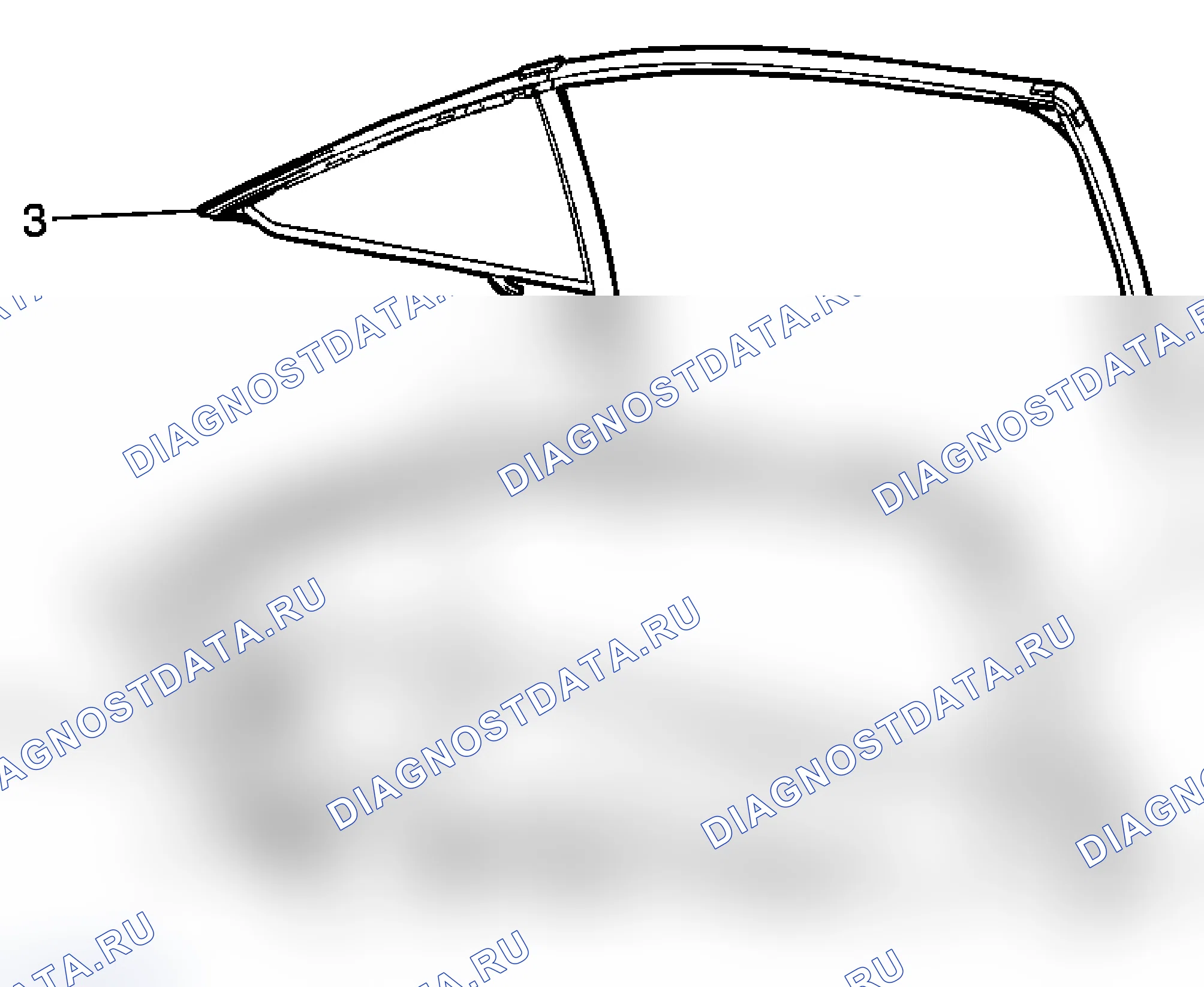 Рис. 8: Замена стационарного окна задней боковой двери. Pontiac G6 I final