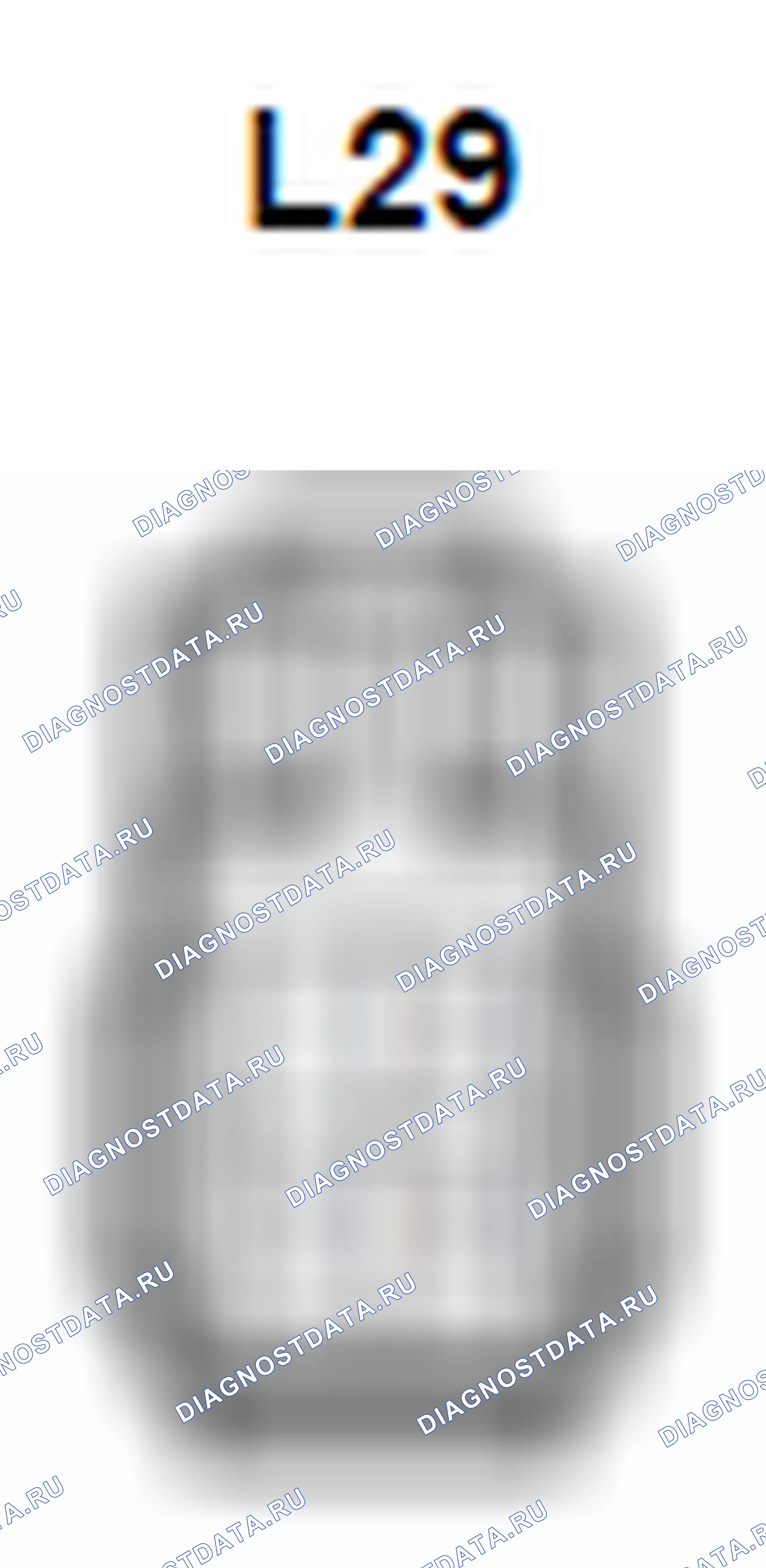 Рис. 444: Вид с торца разъема Rh задней комбинированной подсветки в сборе (L29). Toyota Corolla X