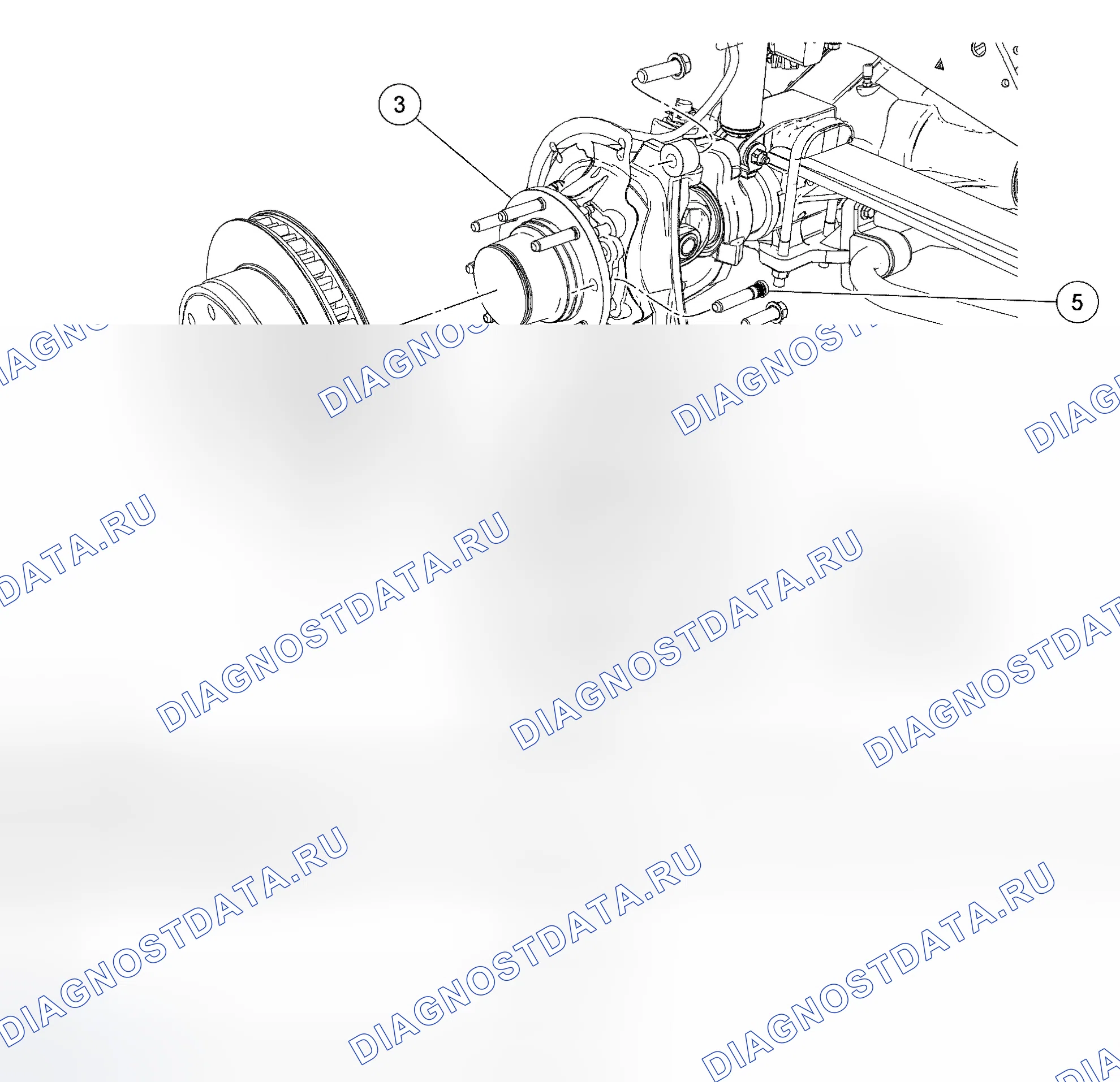 Рис. 111: Колесные шпильки - одно заднее колесо. Ford Pickup F250 Super Duty I