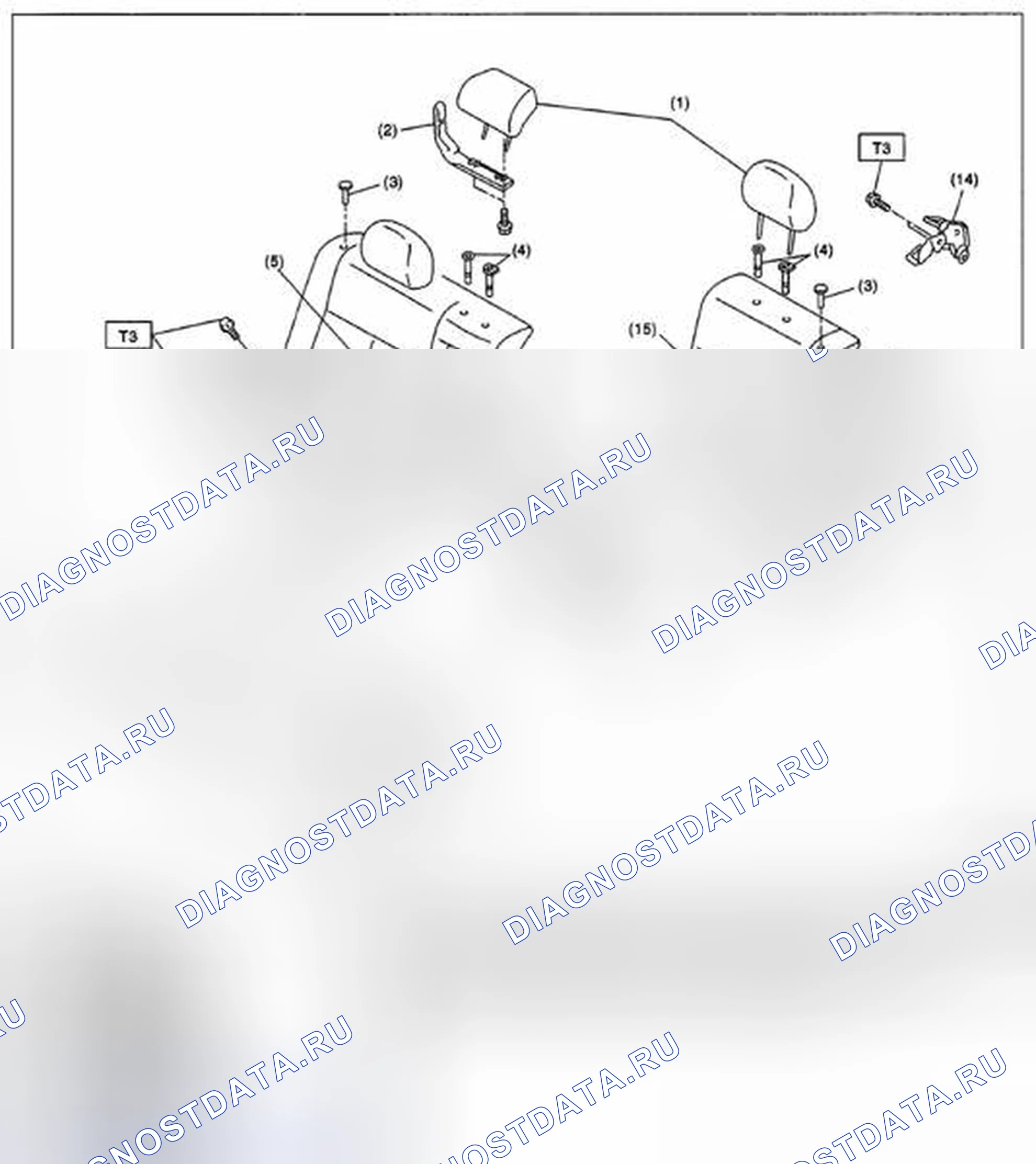 Рис. 21: ЗАДНЕЕ СИДЕНЬЕ. Subaru Impreza GH