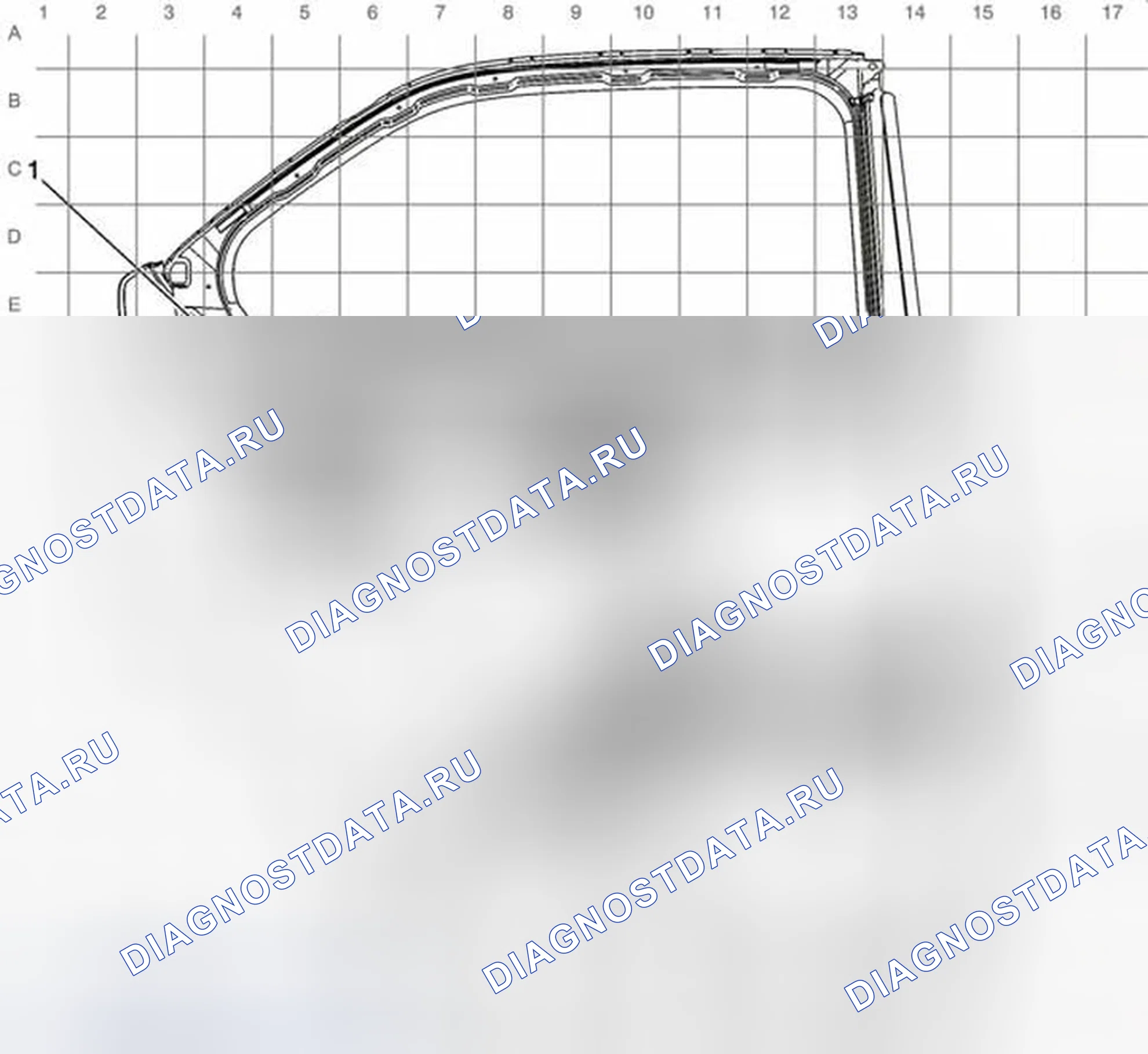 Рис. 11: Прокладка кабелей левой задней двери. Chevrolet Equinox II