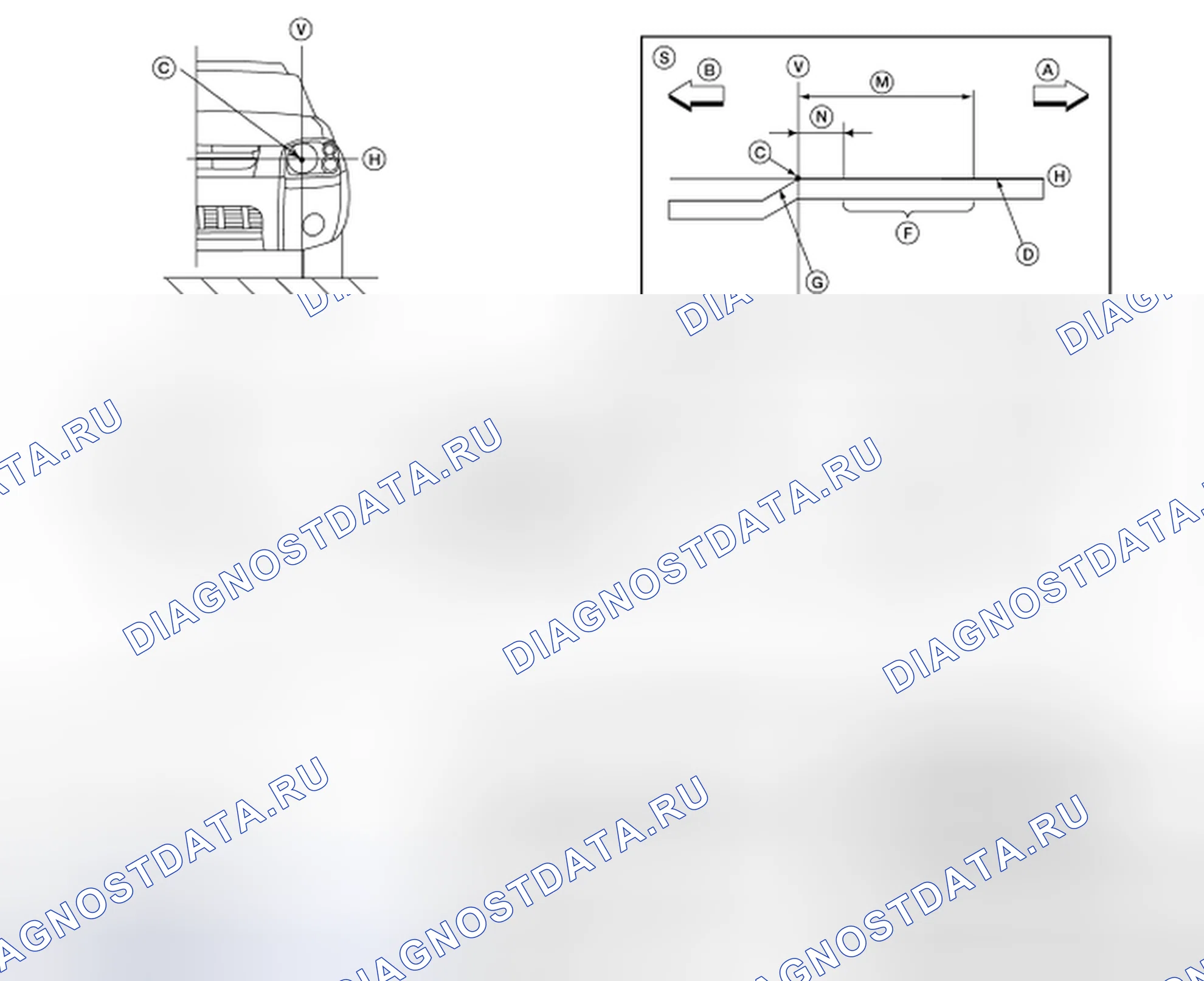 Рис. 181: ЮСТИРОВКА ПРИЦЕЛИВАНИЯ. Nissan Altima L32