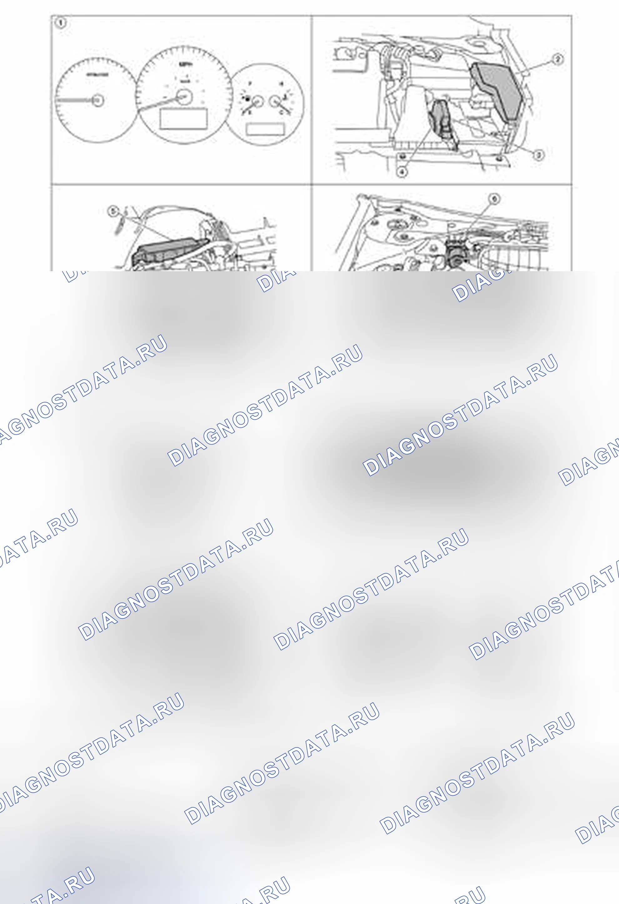 Рис. 76: ТОПЛИВОМЕР: расположение компонентов. Nissan Altima L33
