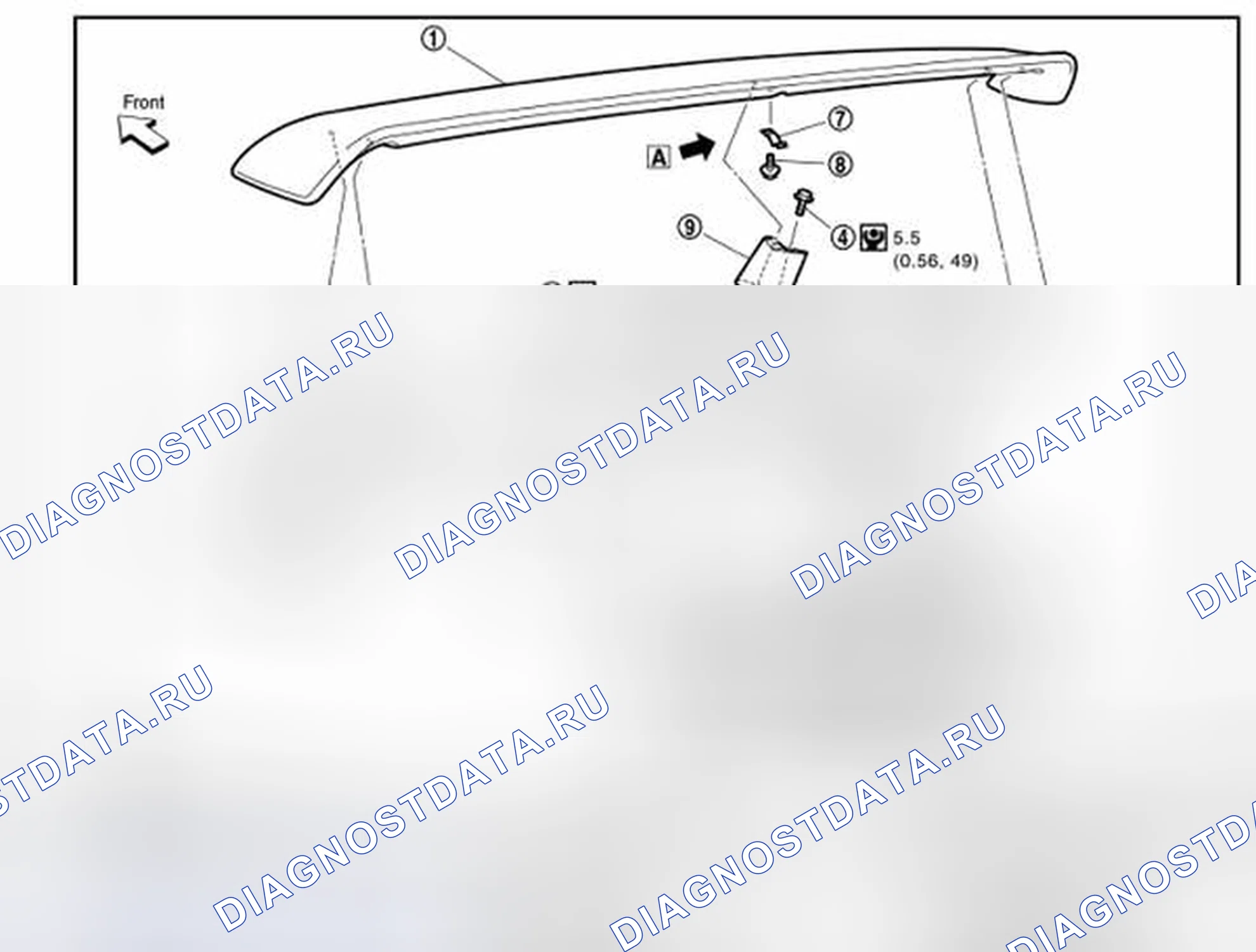 Рис. 63: Разборка и сборка. Nissan 370Z I рестайлинг