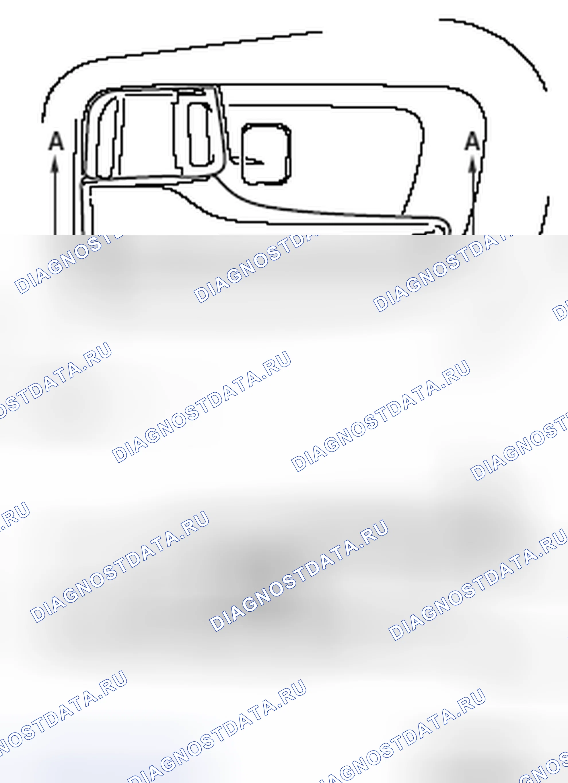 Рис. 227: ПРОВЕРКА ЛЮФТА РУЧКИ ВНУТРЕННЕЙ ДВЕРИ. Mitsubishi Lancer Ralliart X рестайлинг