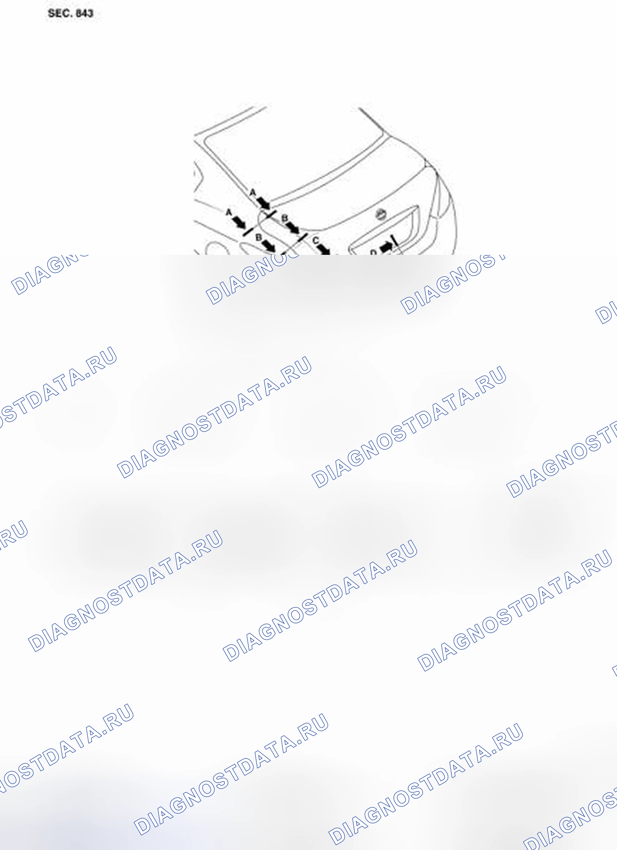 Рис. 199: УЗЕЛ КРЫШКИ БАГАЖНИКА: Регулировка. Honda Passport I