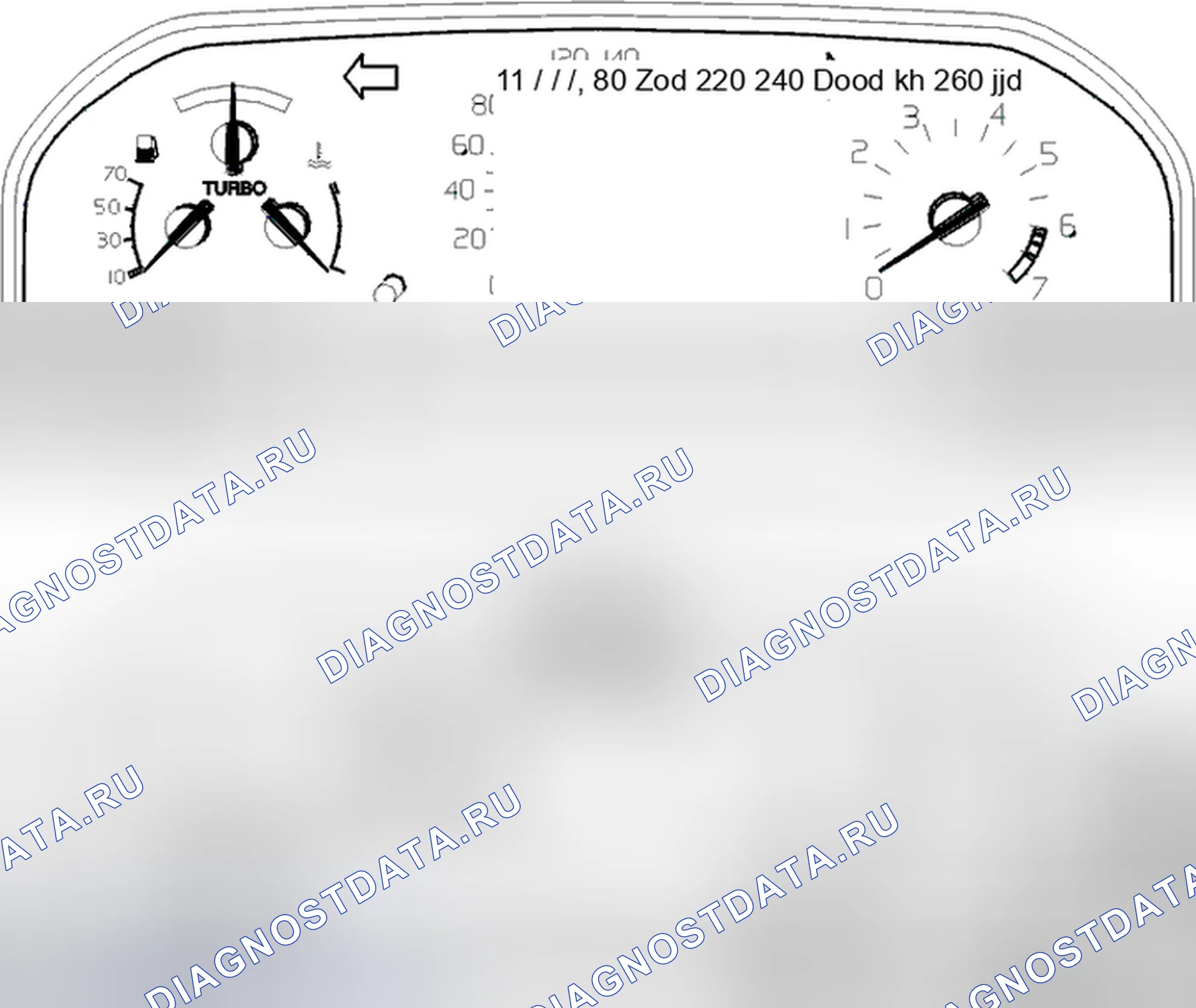 Рис. 702: Контрольный прибор. Volvo C70 I
