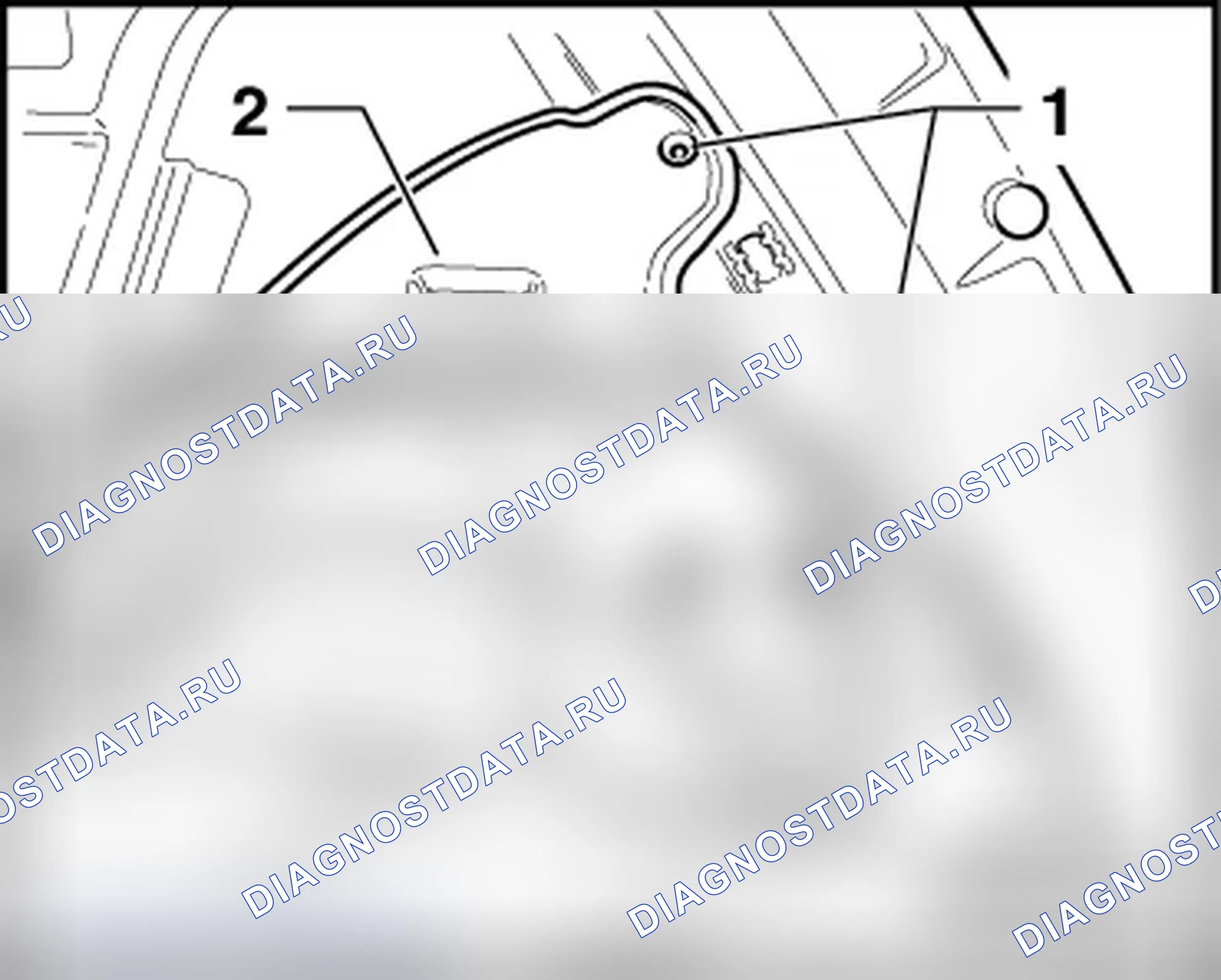 Рис. 32: НИЖНИЕ НАПРАВЛЯЮЩИЕ ТРУБКИ КАБЕЛЯ. Volkswagen New Beetle A4
