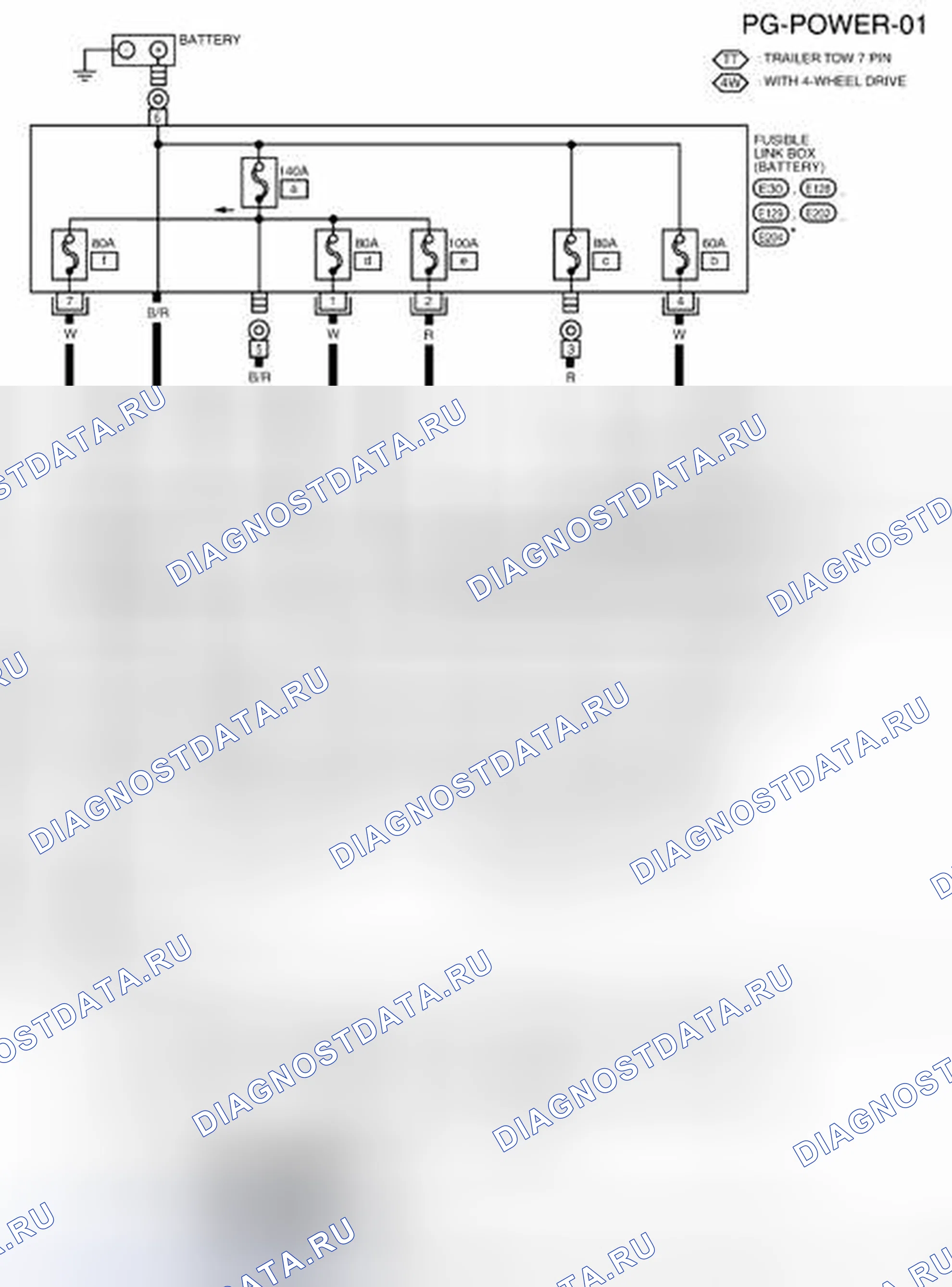 Рис. 20: электросхема - Pg-Питание-01. Nissan Frontier D40