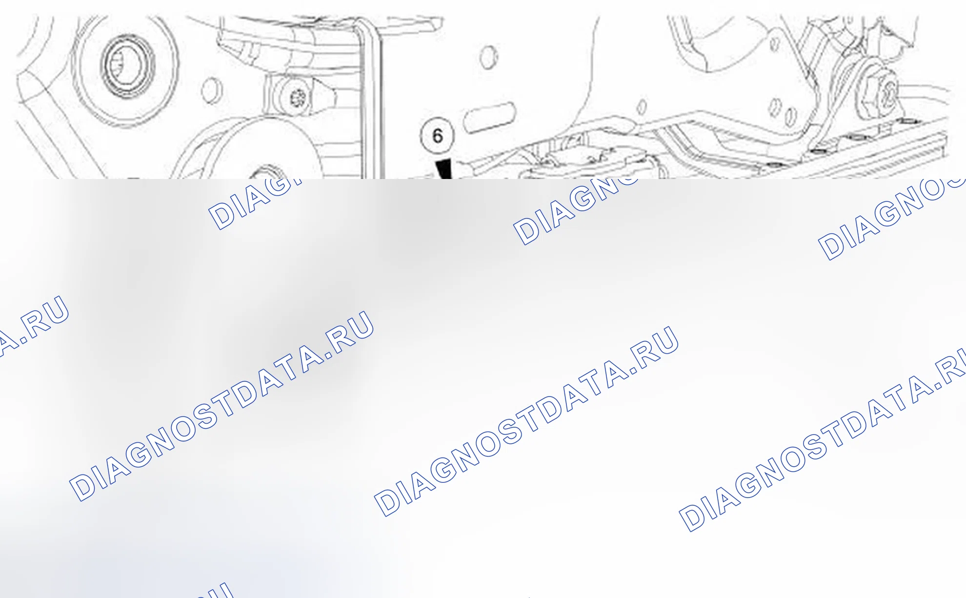 Рис. 227: Вид фиксатора и соединителя, внешняя сторона сиденья. Ford Flex I