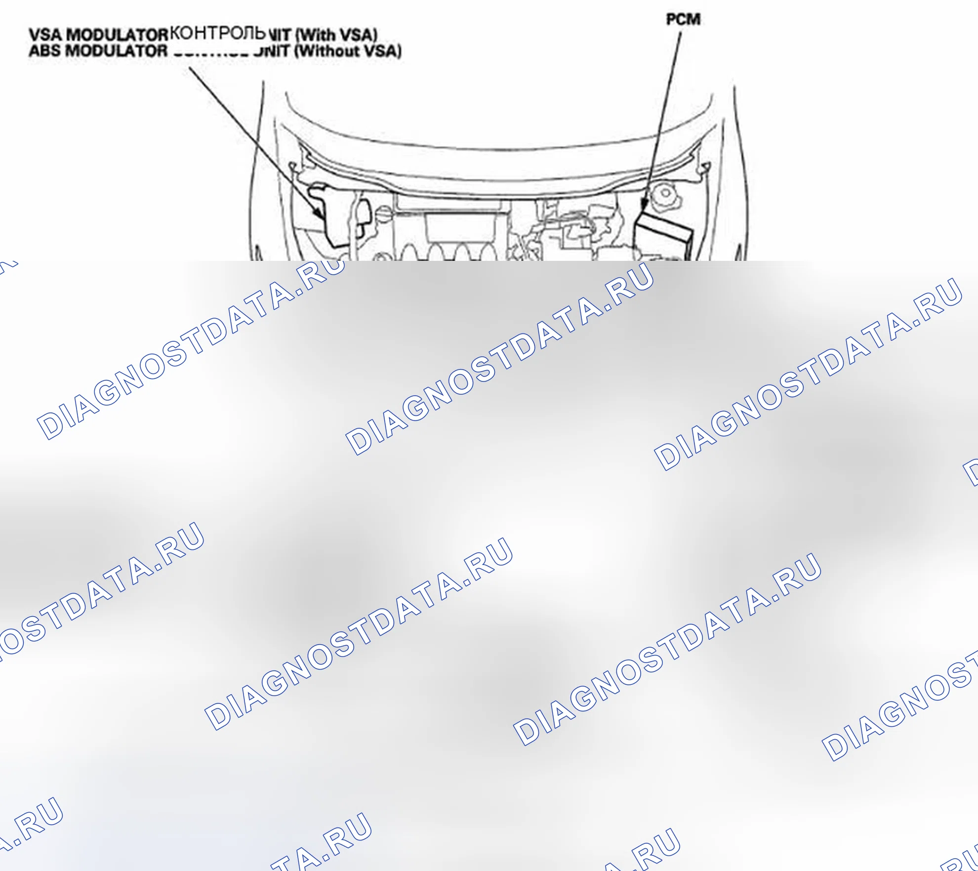 Рис. 379: Моторный отсек. Honda Insight ZE2