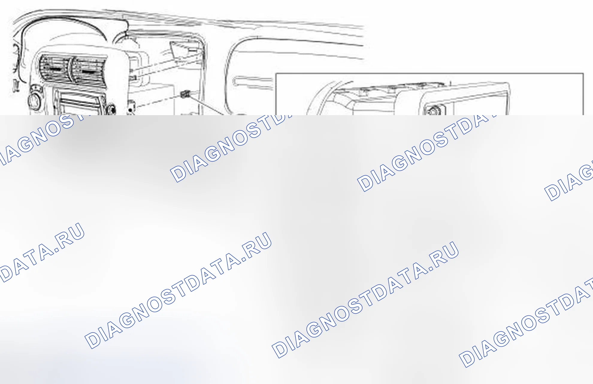 Рис. 101: Индикатор деактивации подушки безопасности пассажира (PAD). Ford Ranger II рестайлинг