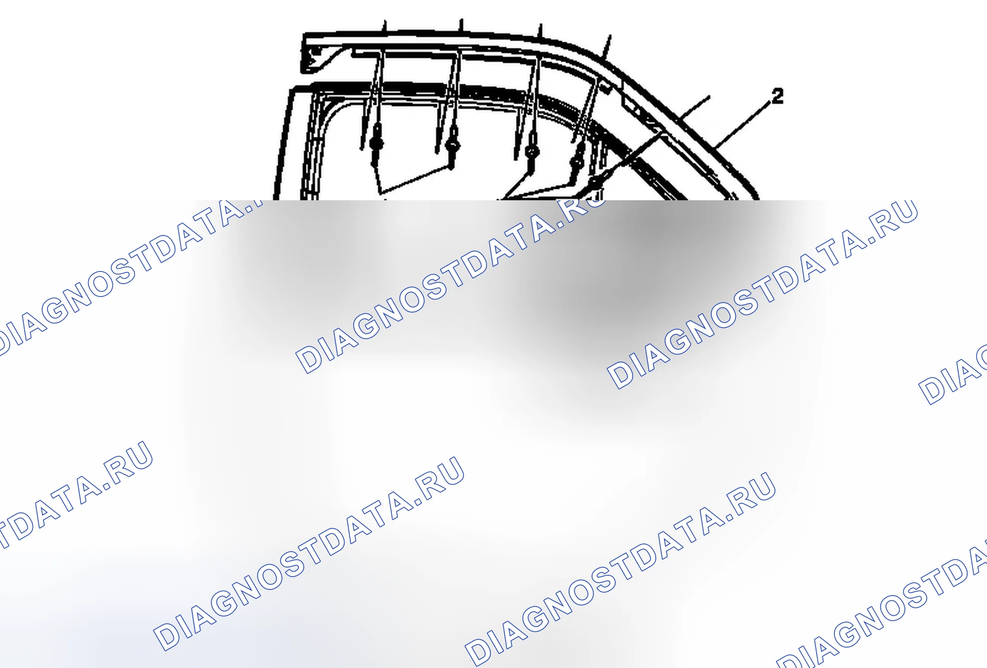 Рис. 16: Замена верхнего открывания окна задней боковой двери. Chevrolet Equinox II