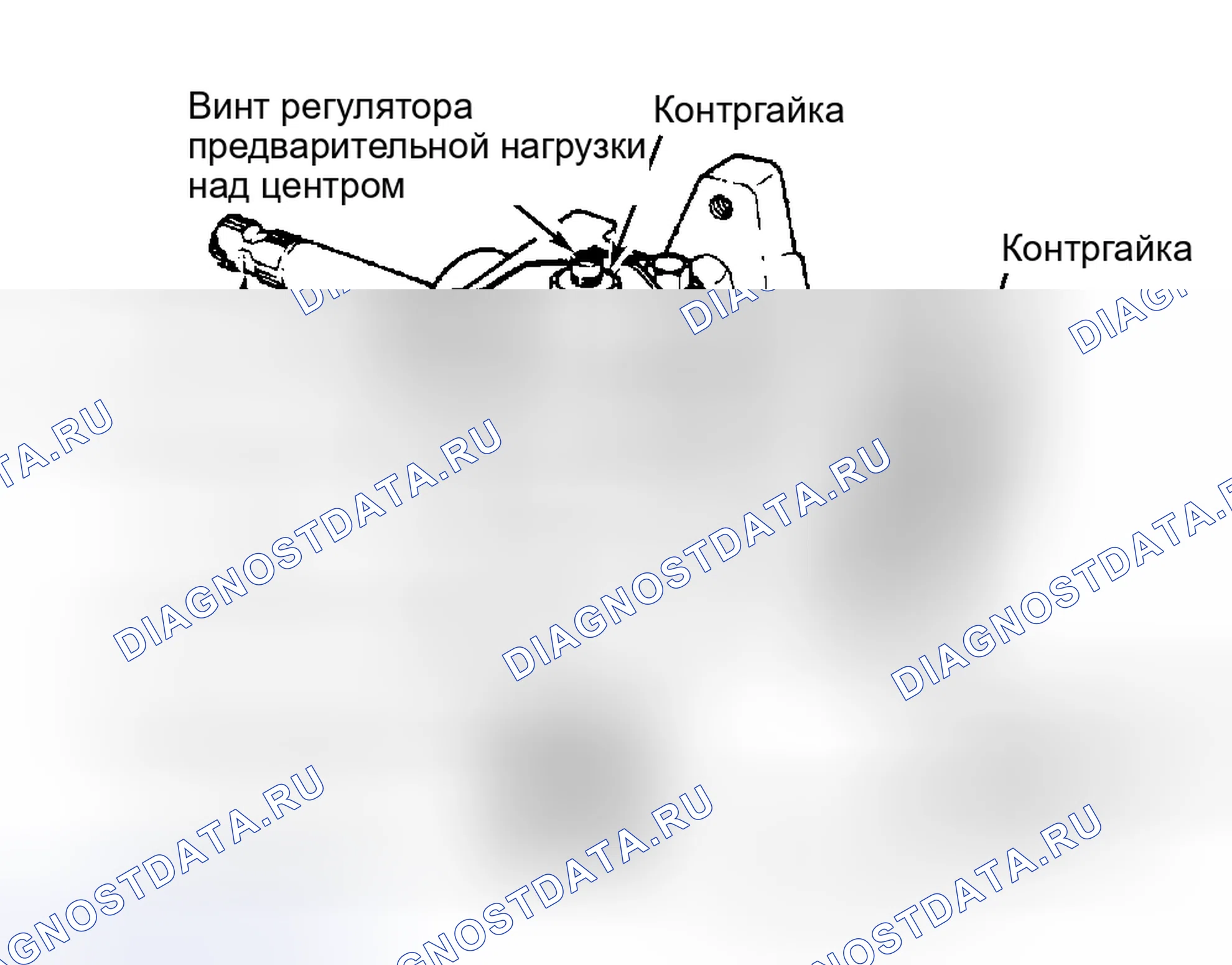 Рис. 1: Точки регулировки рулевого механизма. Натяг червячного подшипника должен быть отрегулирован перед натягом по центру.. Chevrolet Suburban C10 