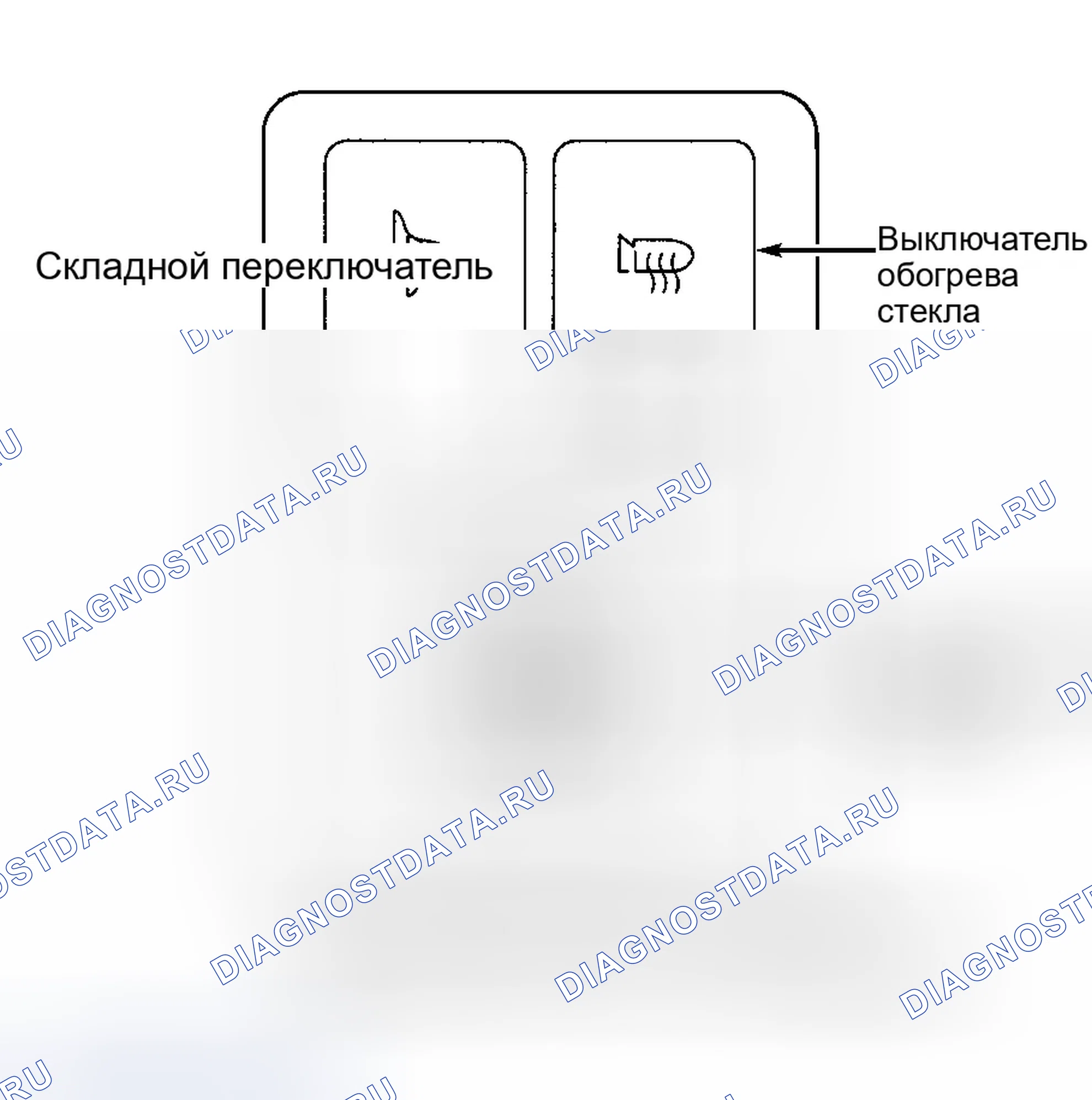 Рис. 5: ПЕРЕКЛЮЧАТЕЛИ ЗЕРКАЛЬНОЙ ПАНЕЛИ УПРАВЛЕНИЯ. Isuzu Trooper II
