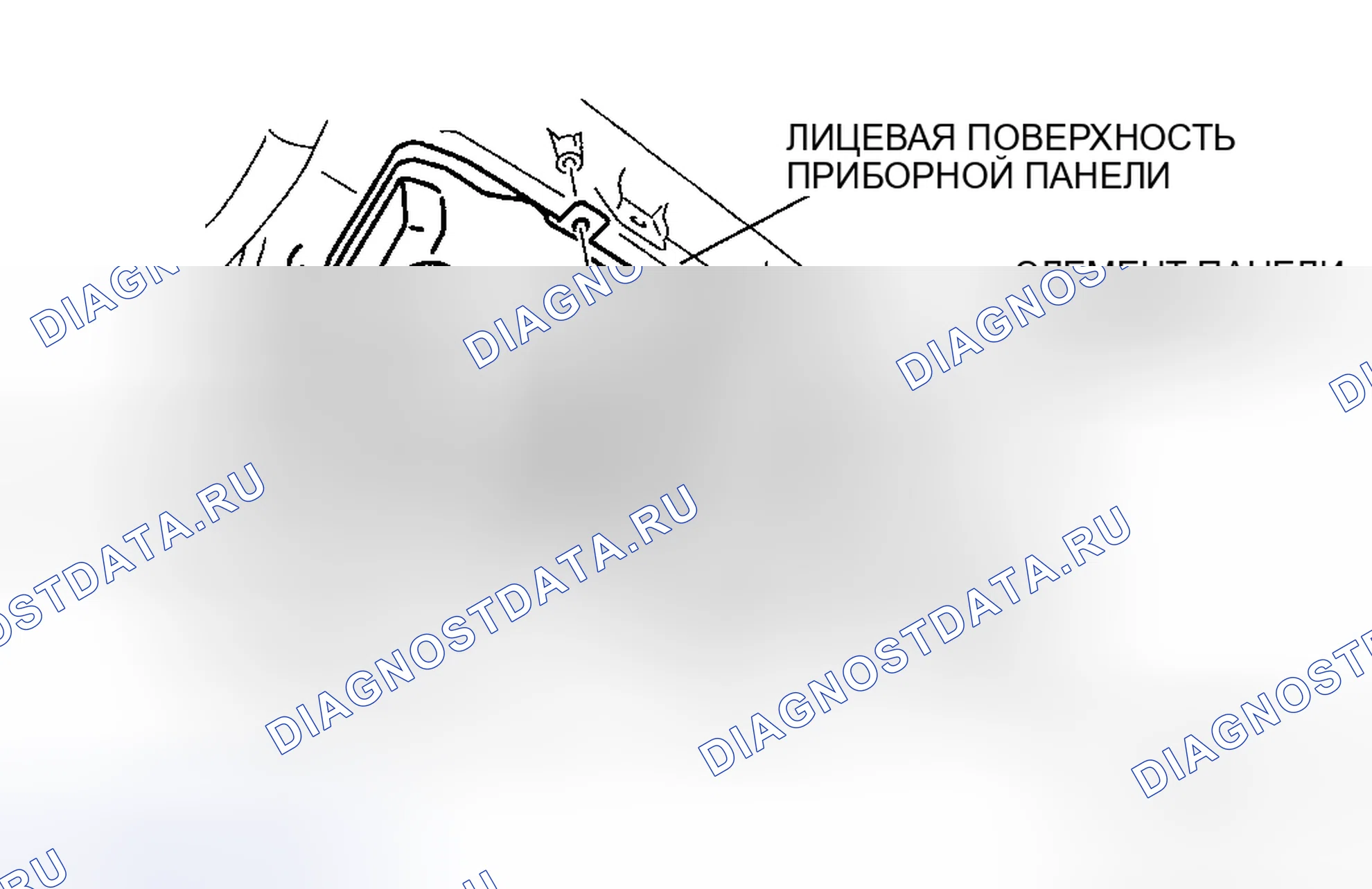 Рис. 9: Примечание по установке элемента приборной панели. Mazda 5 I