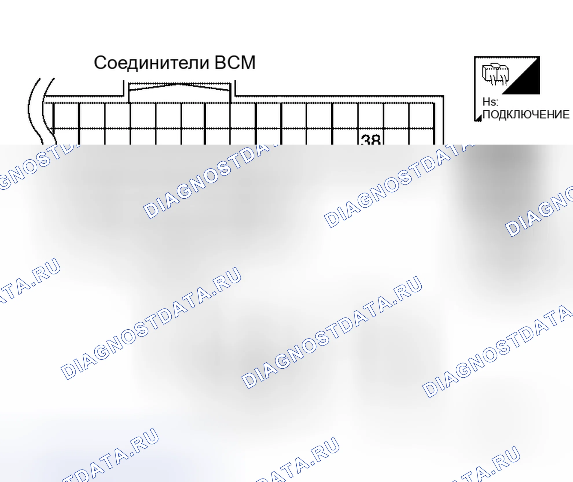 Рис. 13: Проверка источника питания BCM и цепи массы. Honda Prelude I