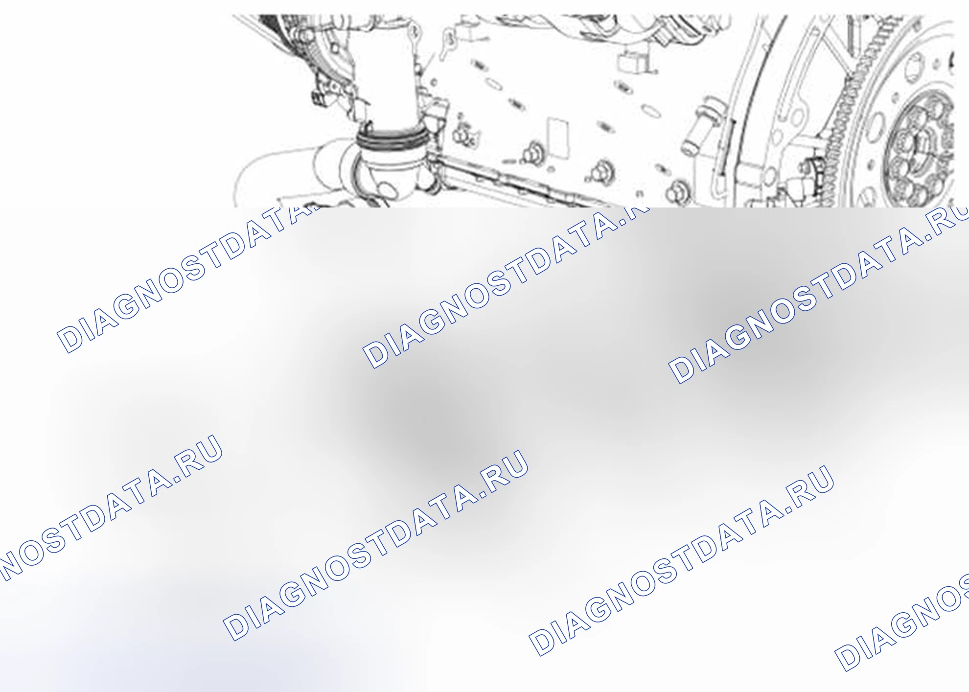 Рис. 230: Блок маслоохладителя. Ford Pickup F250 Super Duty II