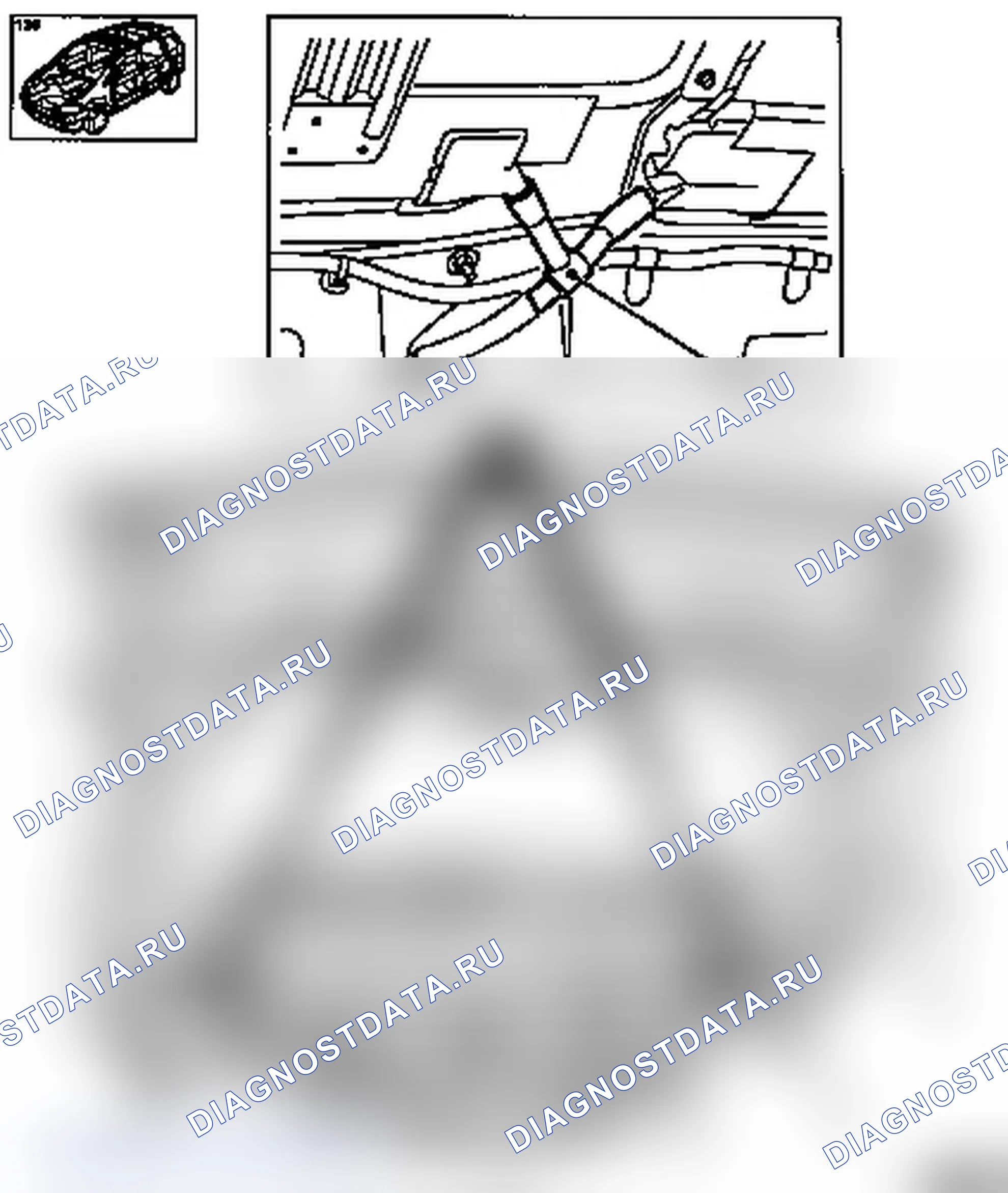 Демонтаж и установка соединительной детали водосточного шланга приводного узла посередине. Opel Zafira A рестайлинг