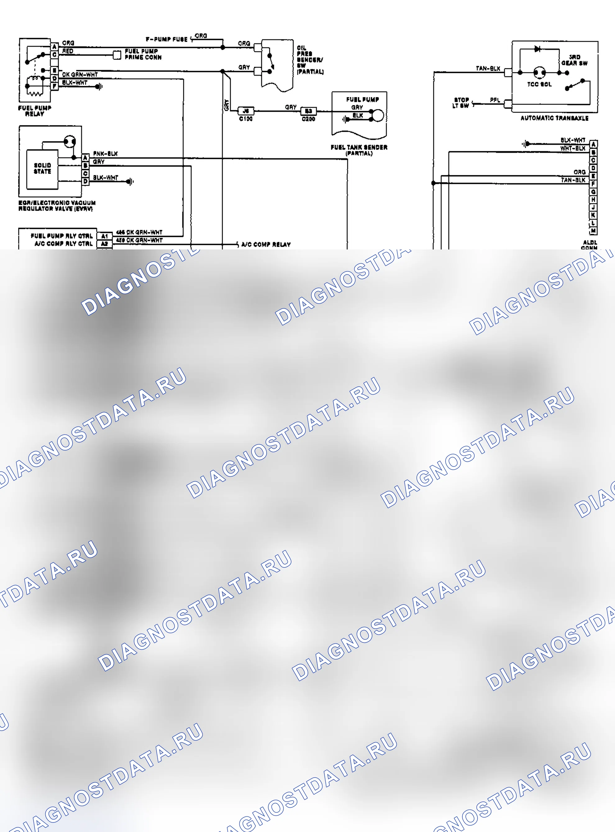 Рис. 12: электросхема 3.1L Lumina серии APV, Silhouette и Trans Sport. Chevrolet Chevy Van G10 