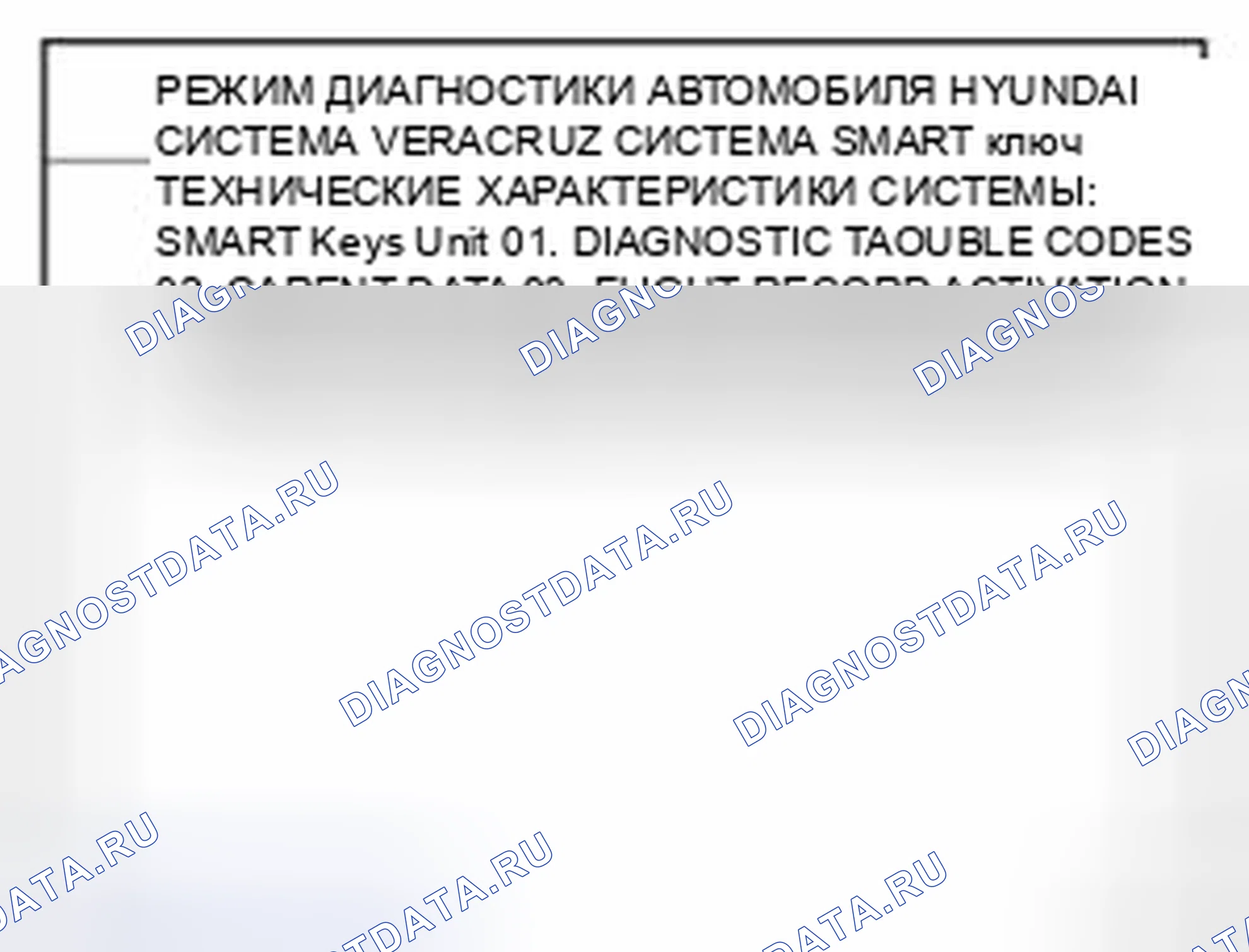 Рис. 4: Диагностика срабатывания антенны. Hyundai Veracruz I