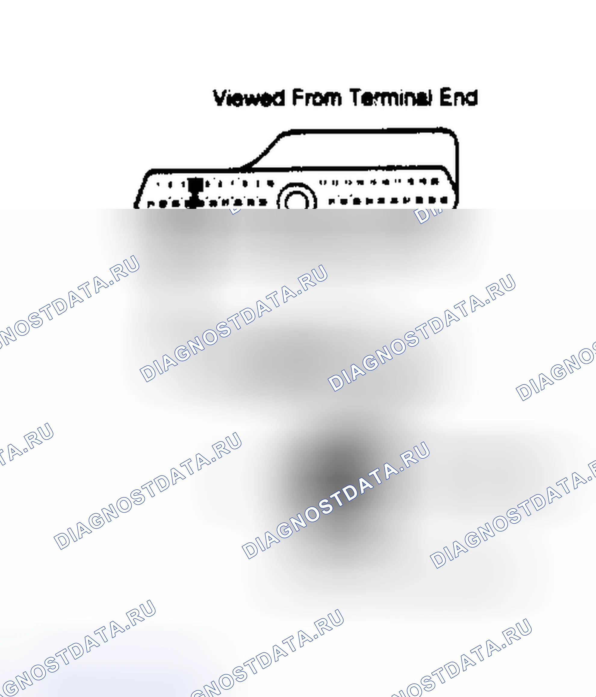 Рис. 182: 60-контакт клемма № 4 и черный провод. Plymouth Voyager I